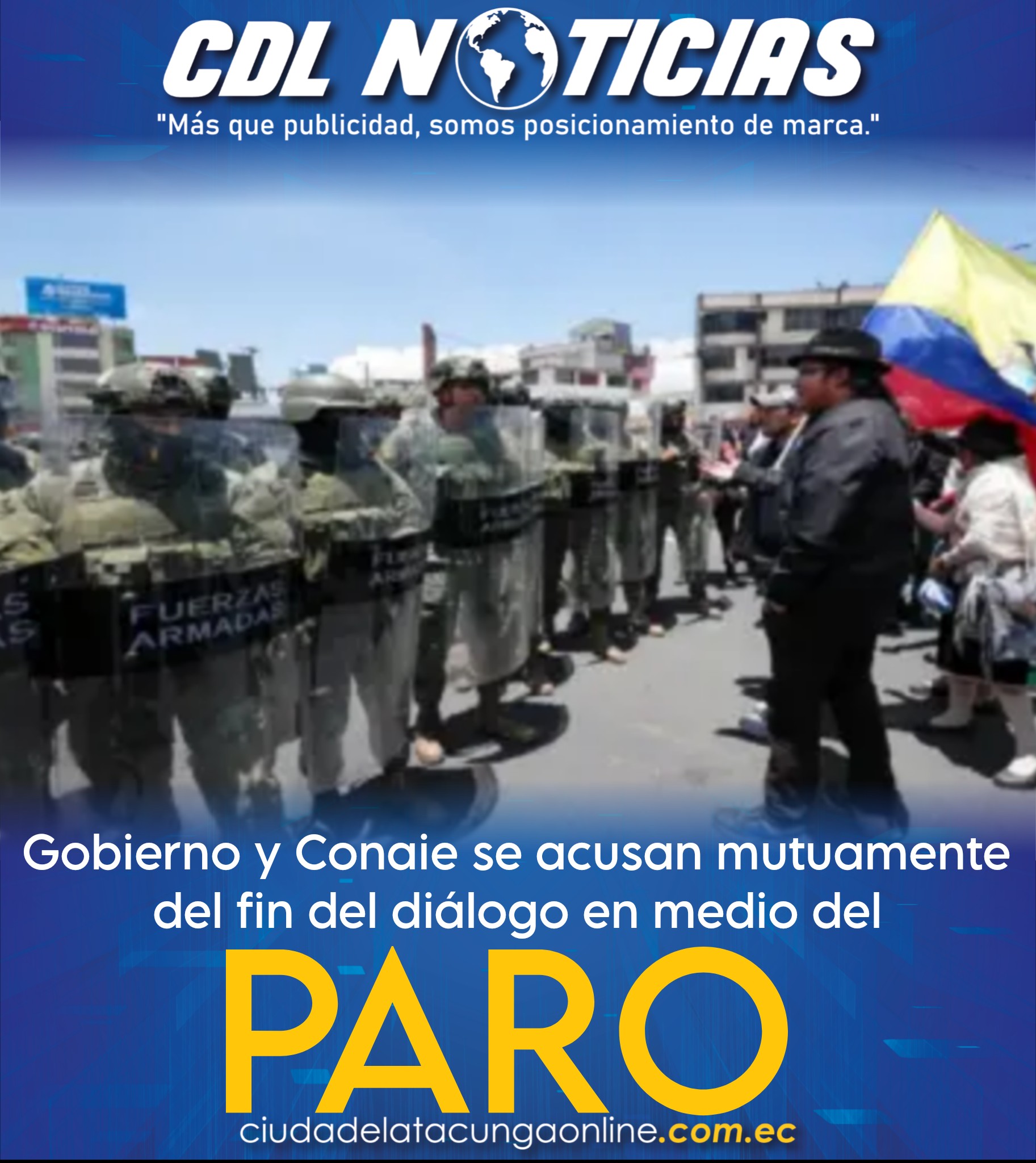 Gobierno y Conaie se acusan mutuamente del fin del diálogo en medio del paro