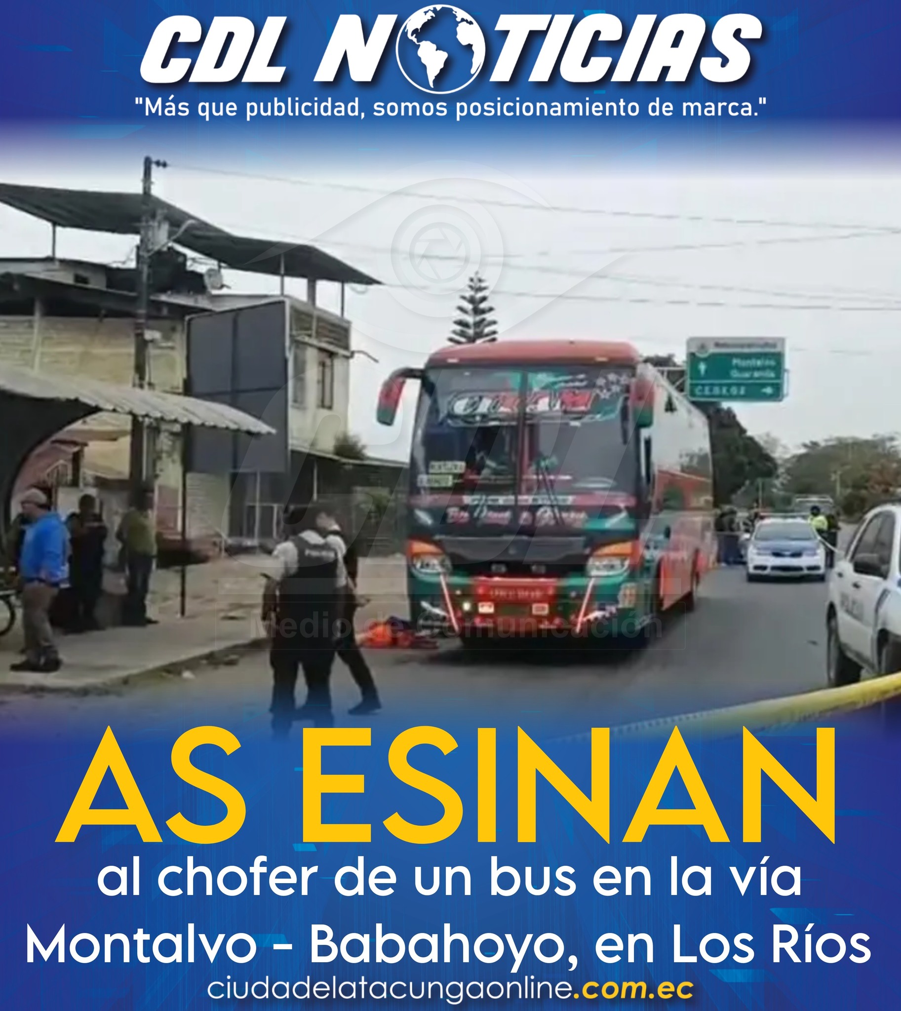 Sicarios as esinan al chofer de un bus en la vía Montalvo – Babahoyo, en Los Ríos
