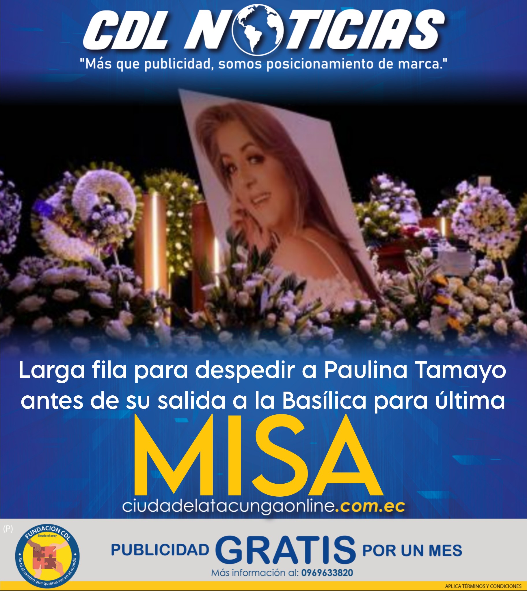 Larga fila para despedir a Paulina Tamayo antes de su salida a la Basílica para última misa