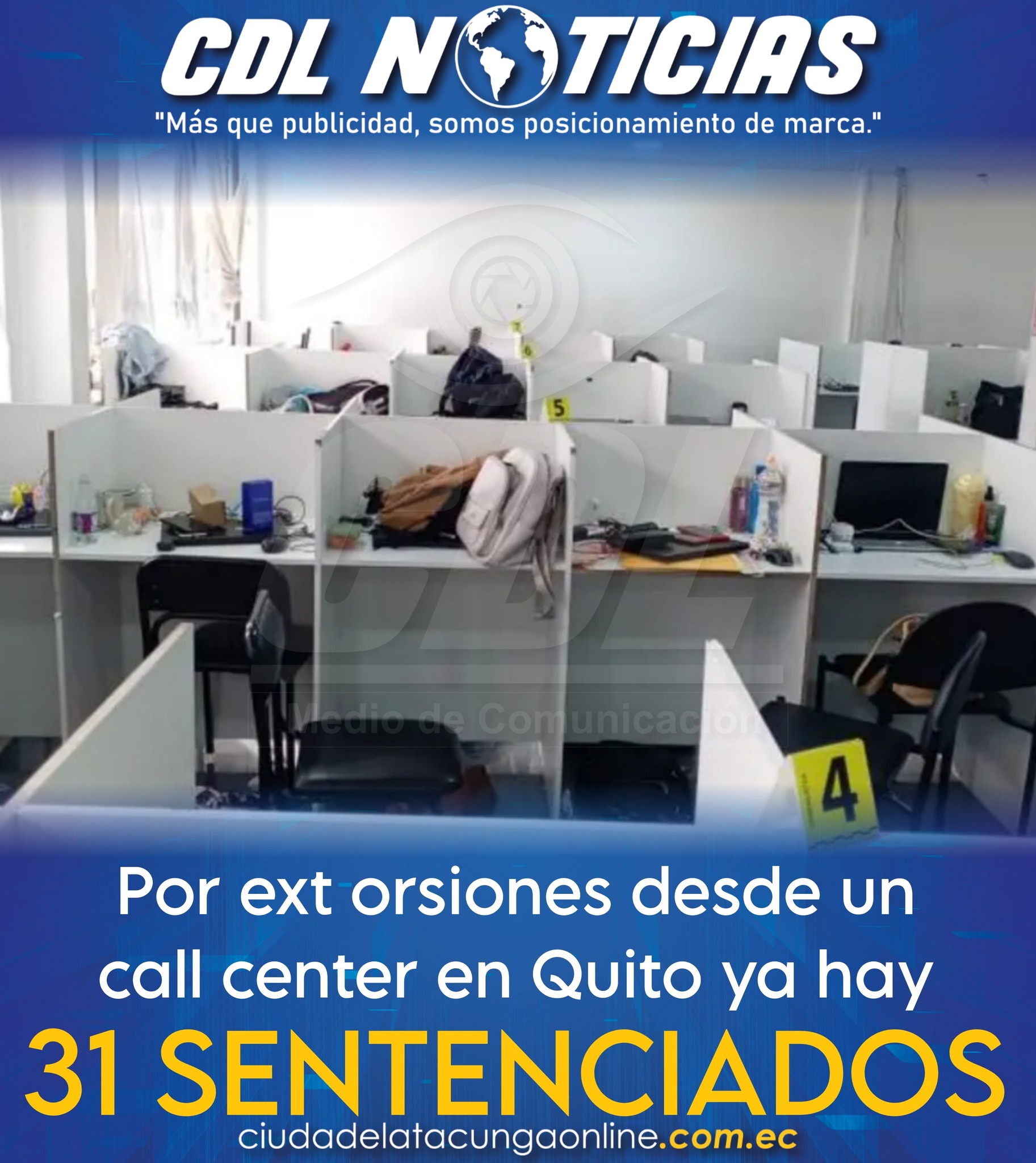 Por ext orsiones desde un call center en Quito ya hay 31 sentenciados