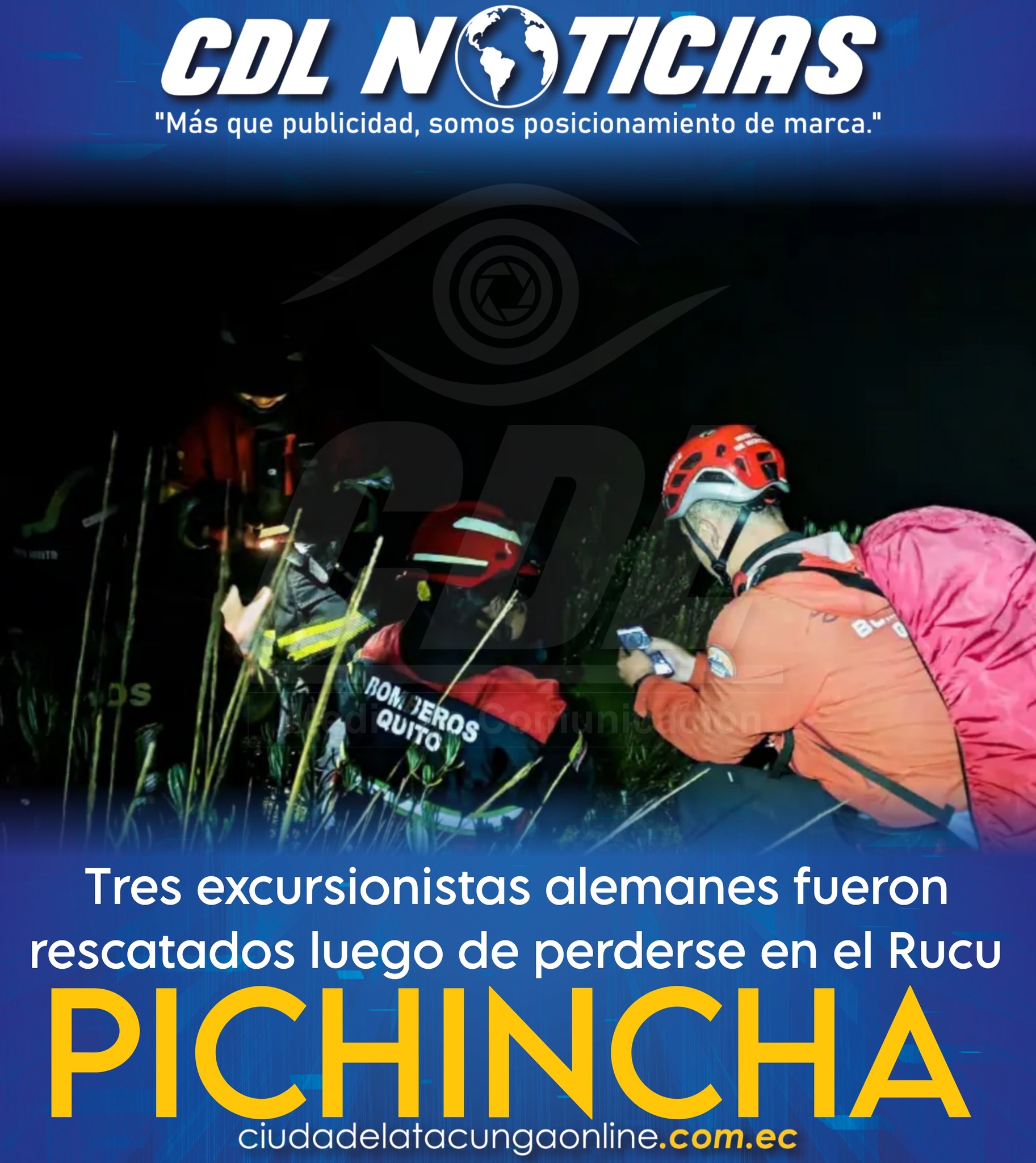 Tres excursionistas alemanes fueron rescatados luego de perderse en el Rucu Pichincha
