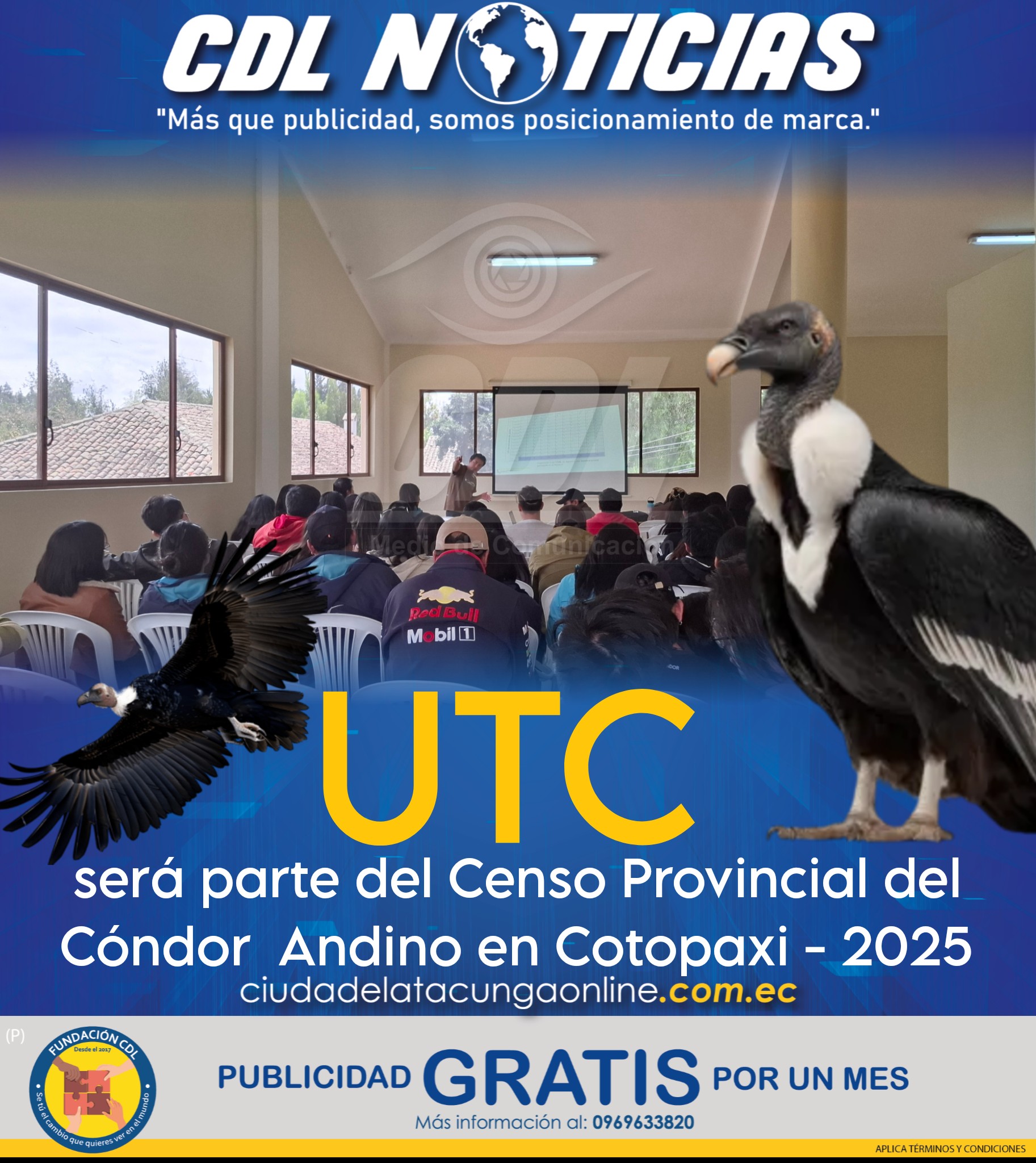 La UTC será parte del Censo Provincial del Cóndor Andino en Cotopaxi – 2025