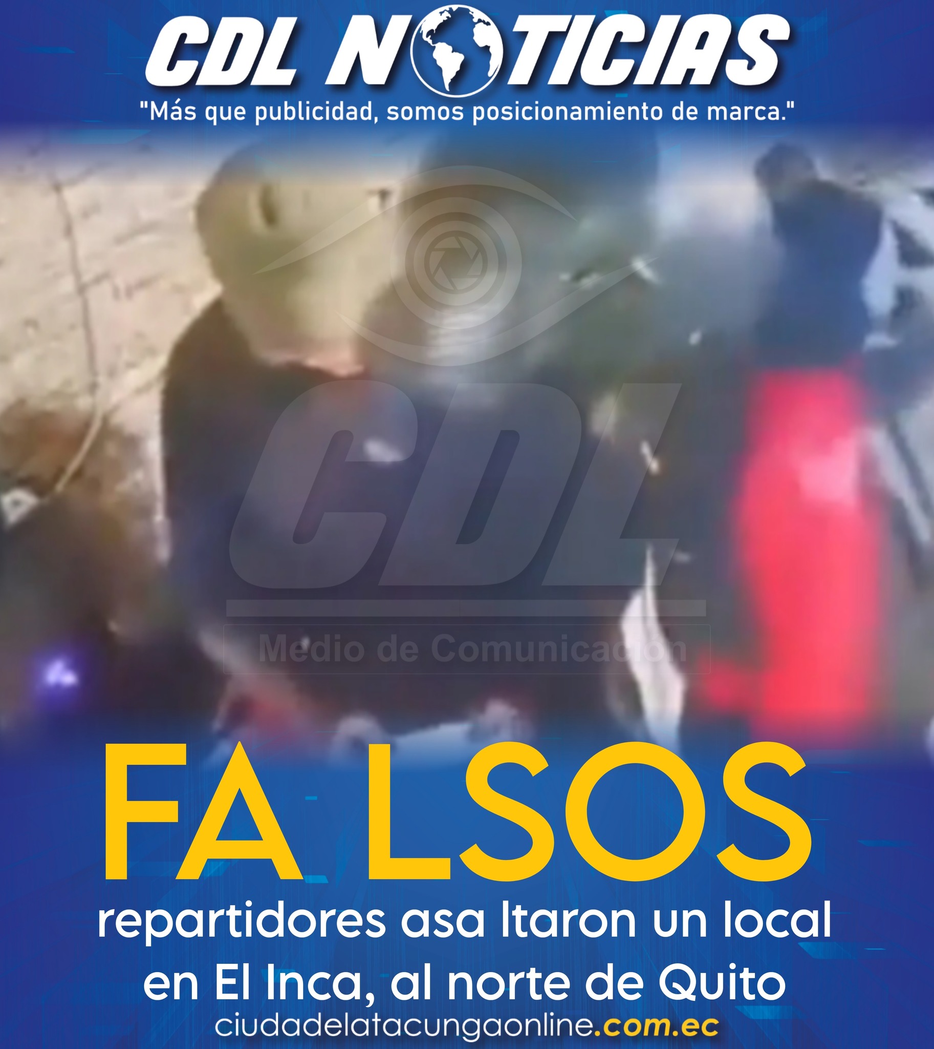 Fa lsos repartidores asa ltaron un local en El Inca, al norte de Quito
