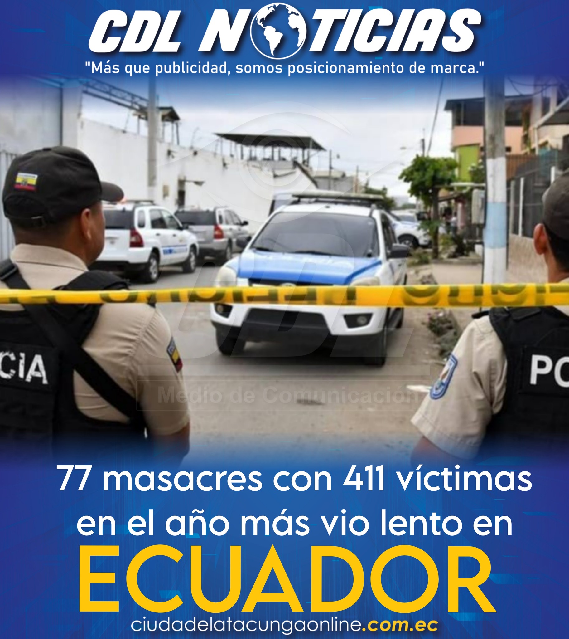 77 masacres con 411 víctimas en el año más violento en Ecuador