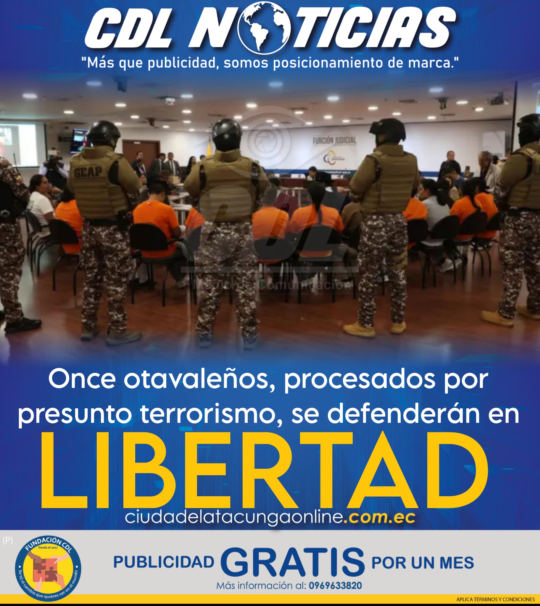 Once otavaleños, procesados por presunto terrorismo, se defenderán en libertad