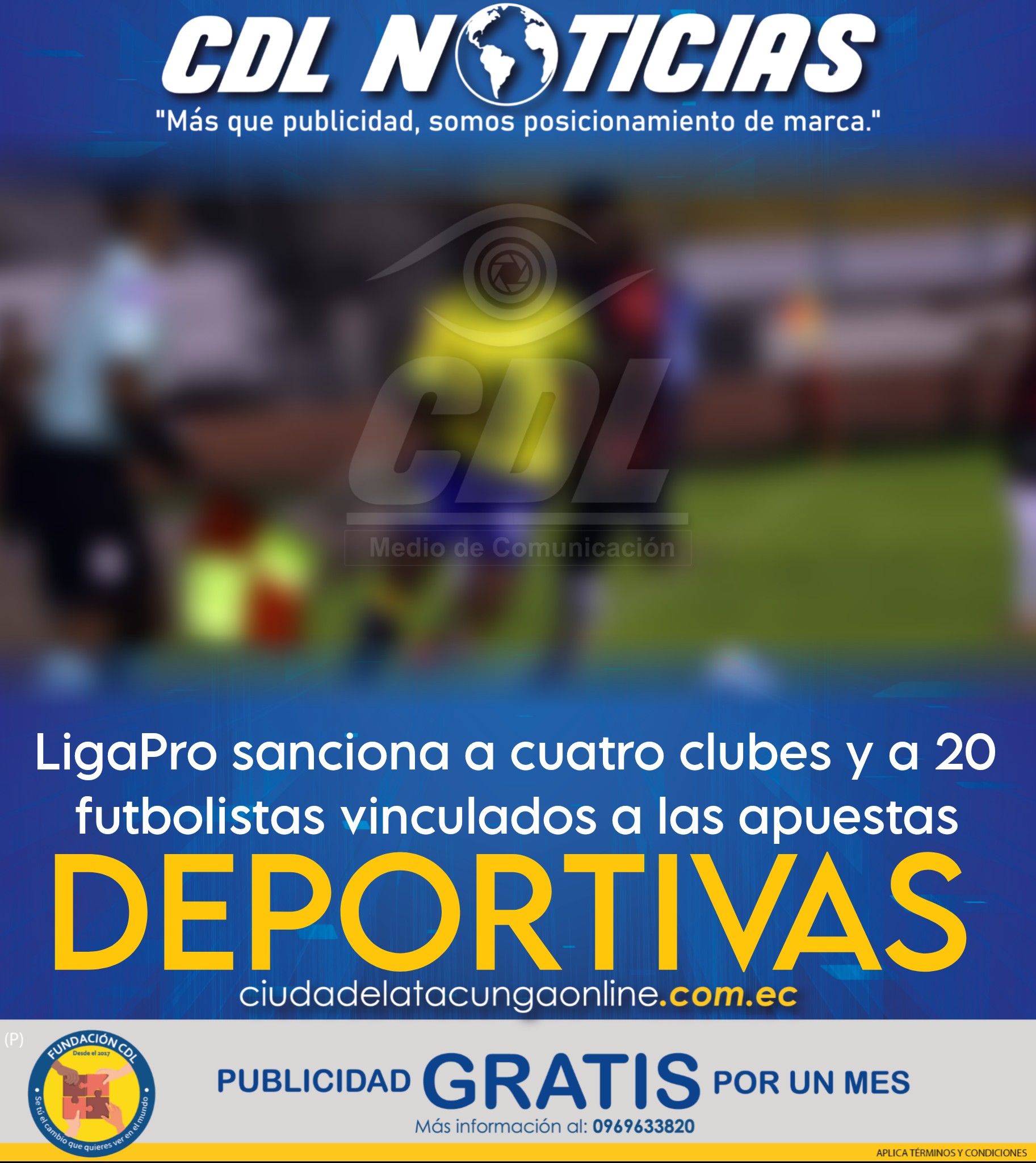 LigaPro sanciona a cuatro clubes y a 20 futbolistas vinculados a las apuestas deportivas