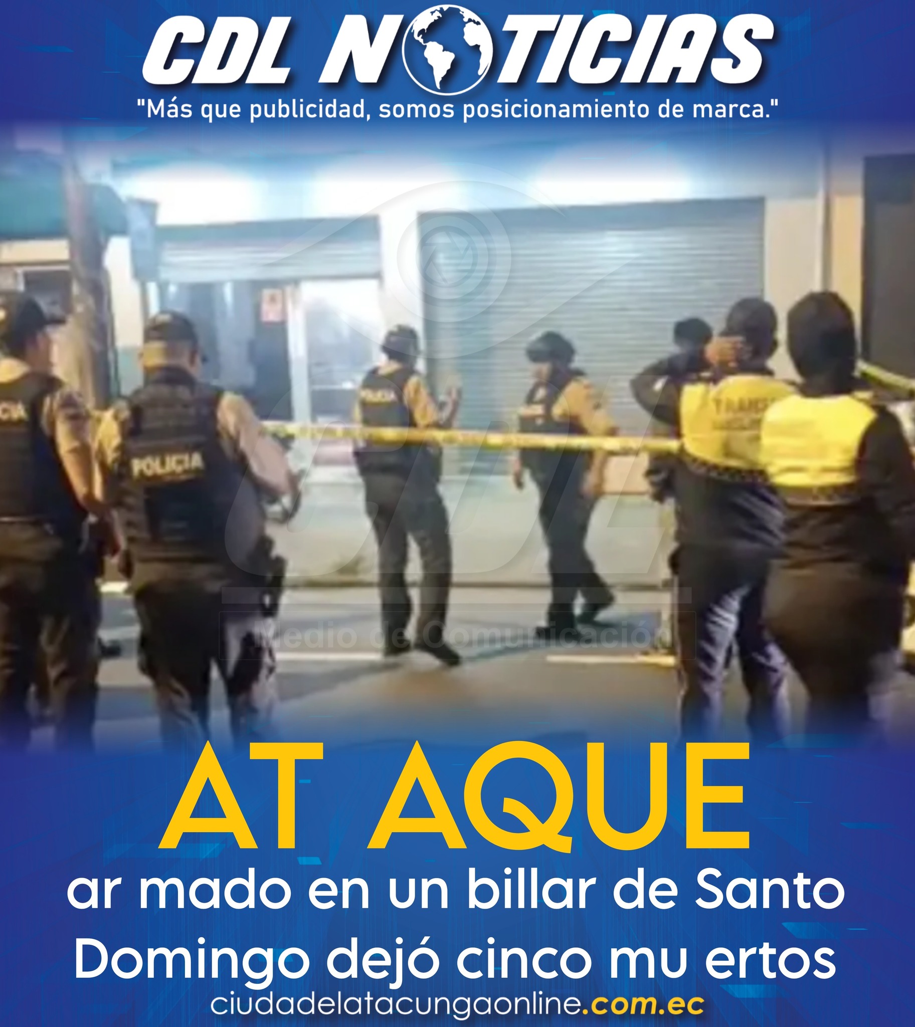At aque ar mado en un billar de Santo Domingo dejó cinco mu ertos