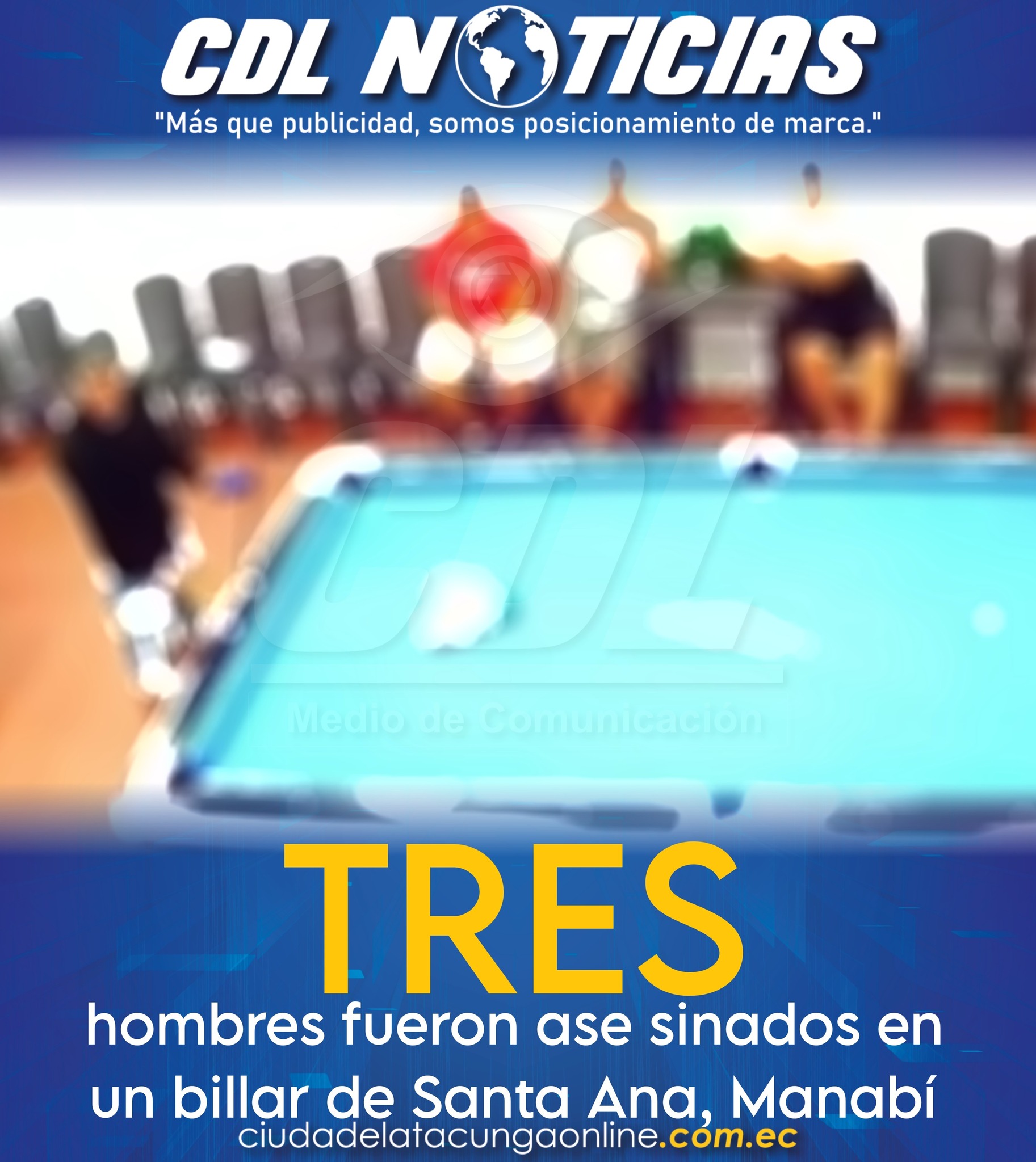 Tres hombres fueron ase sinados en un billar de Santa Ana, Manabí