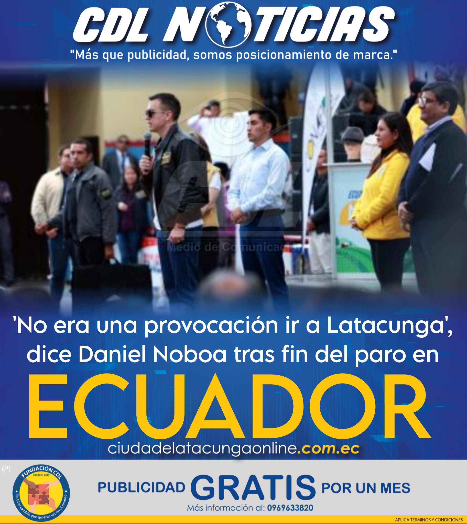 ‘No era una provocación ir a Latacunga’, dice Daniel Noboa tras fin del paro en Ecuador