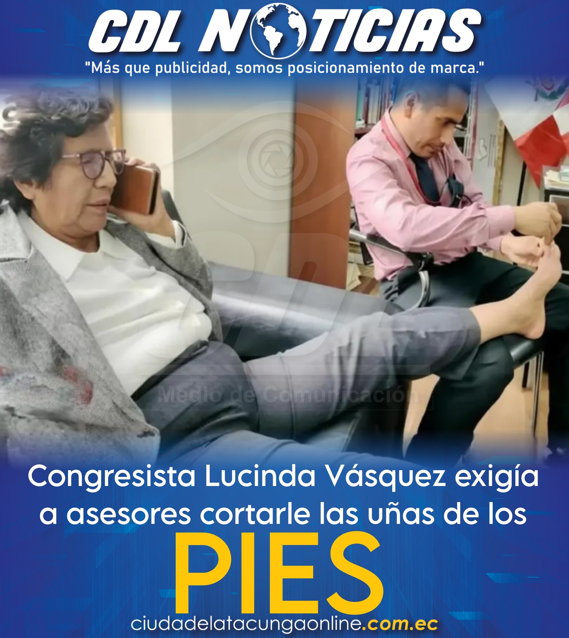 Perú: Congresista Lucinda Vásquez exigía a asesores cortarle las uñas de los pies