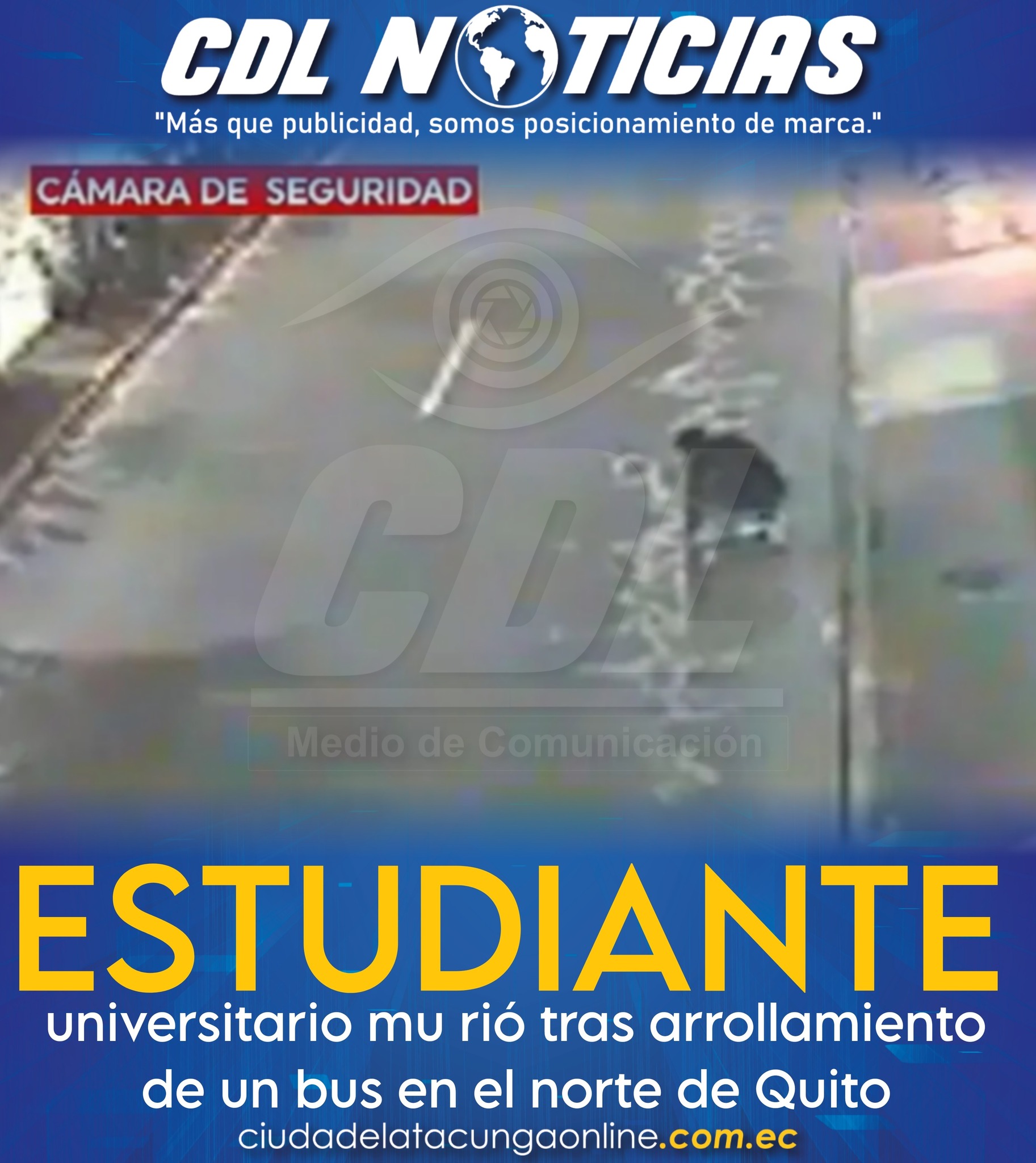 Un estudiante universitario mu rió tras arrollamiento de un bus en el norte de Quito