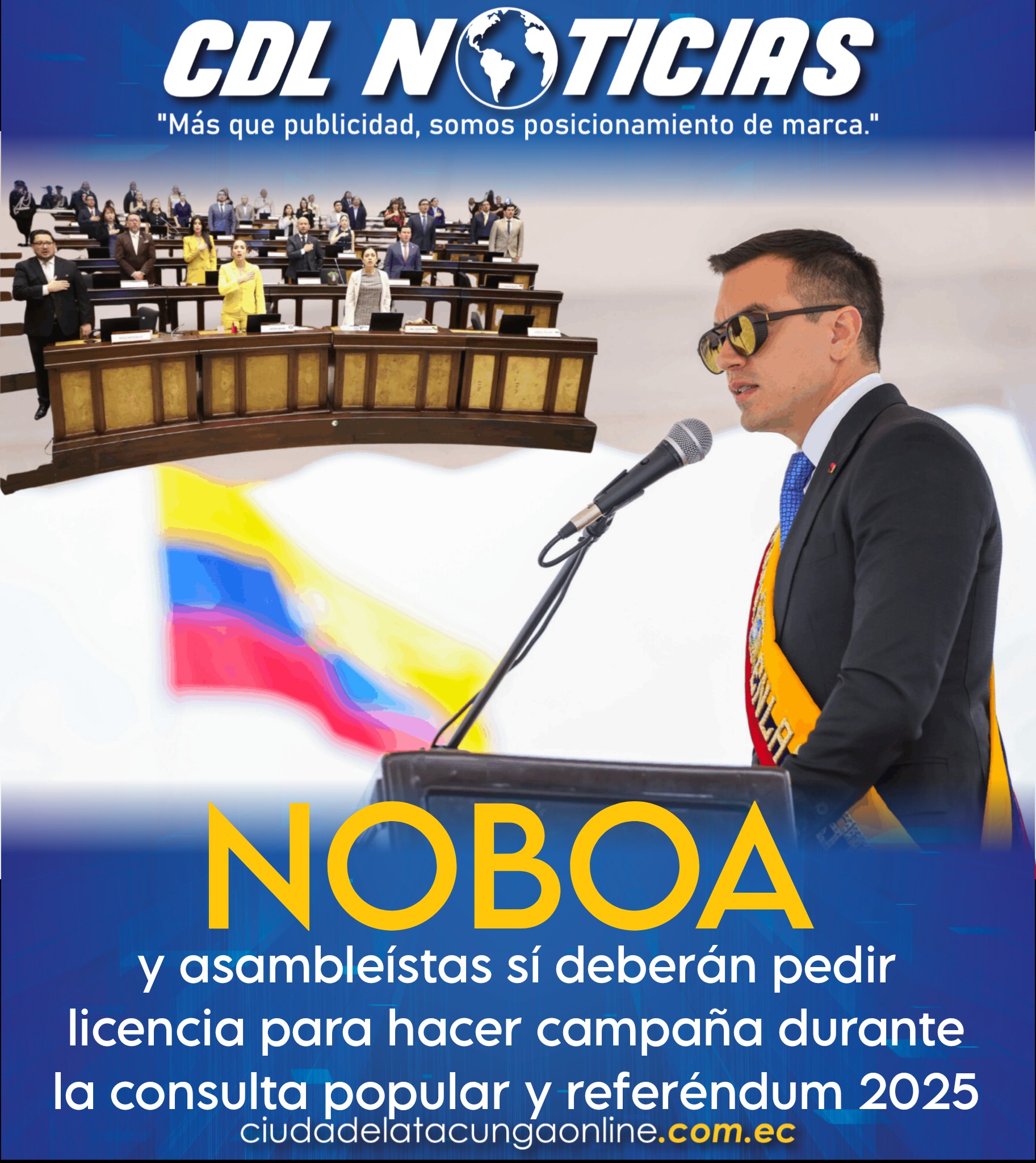 Daniel Noboa y asambleístas sí deberán pedir licencia para hacer campaña durante la consulta popular y referéndum 2025
