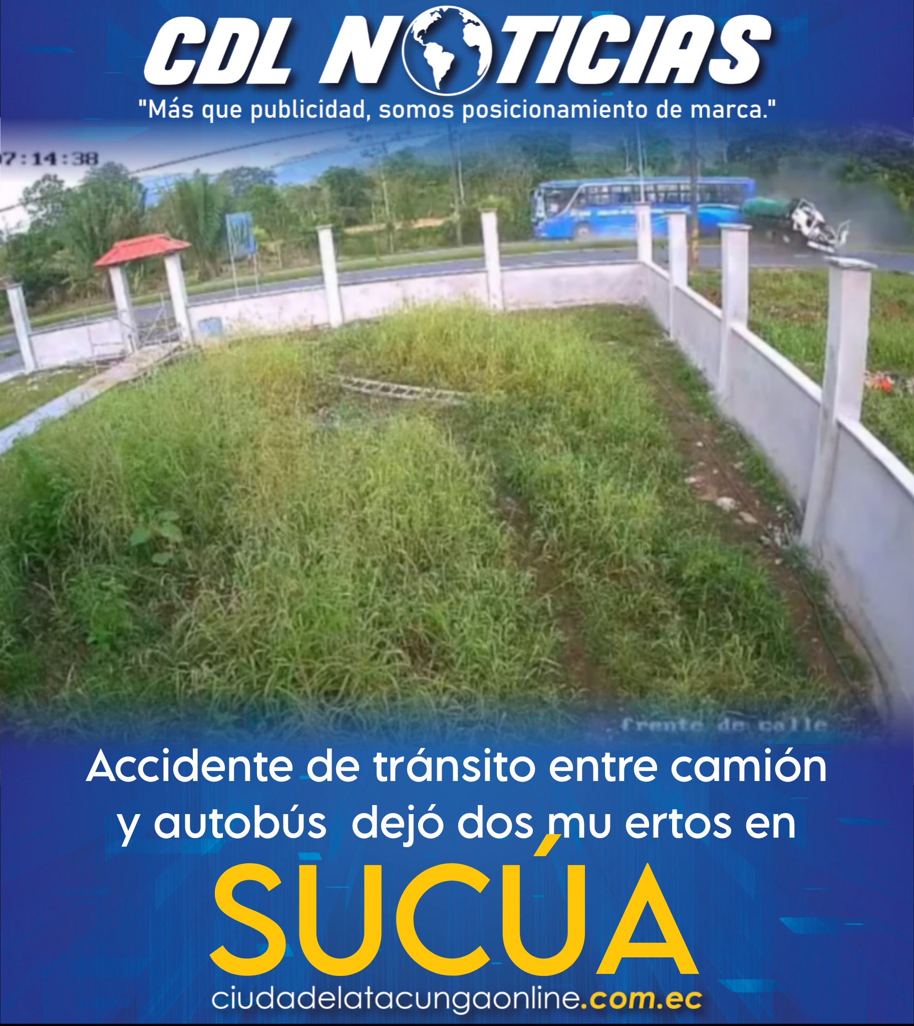 Accidente de tránsito entre camión y autobús dejó dos mu ertos en Sucúa