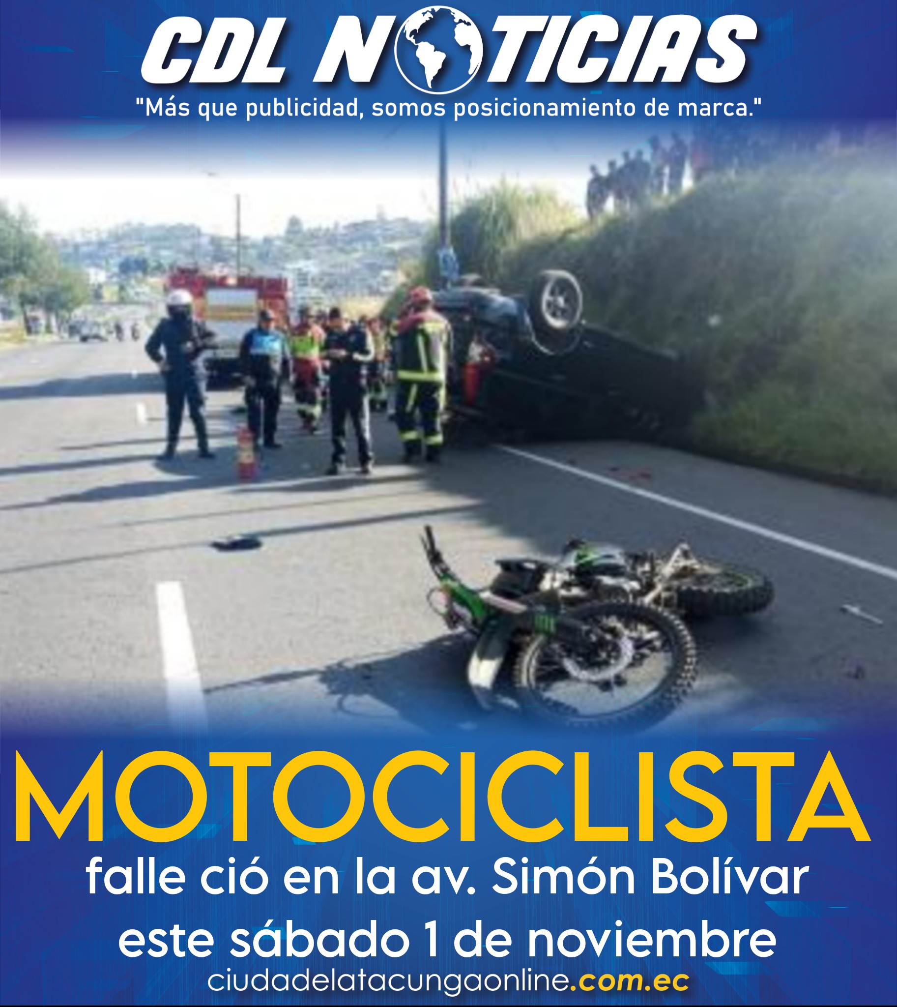 Un motociclista falle ció en la av. Simón Bolívar este sábado 1 de noviembr