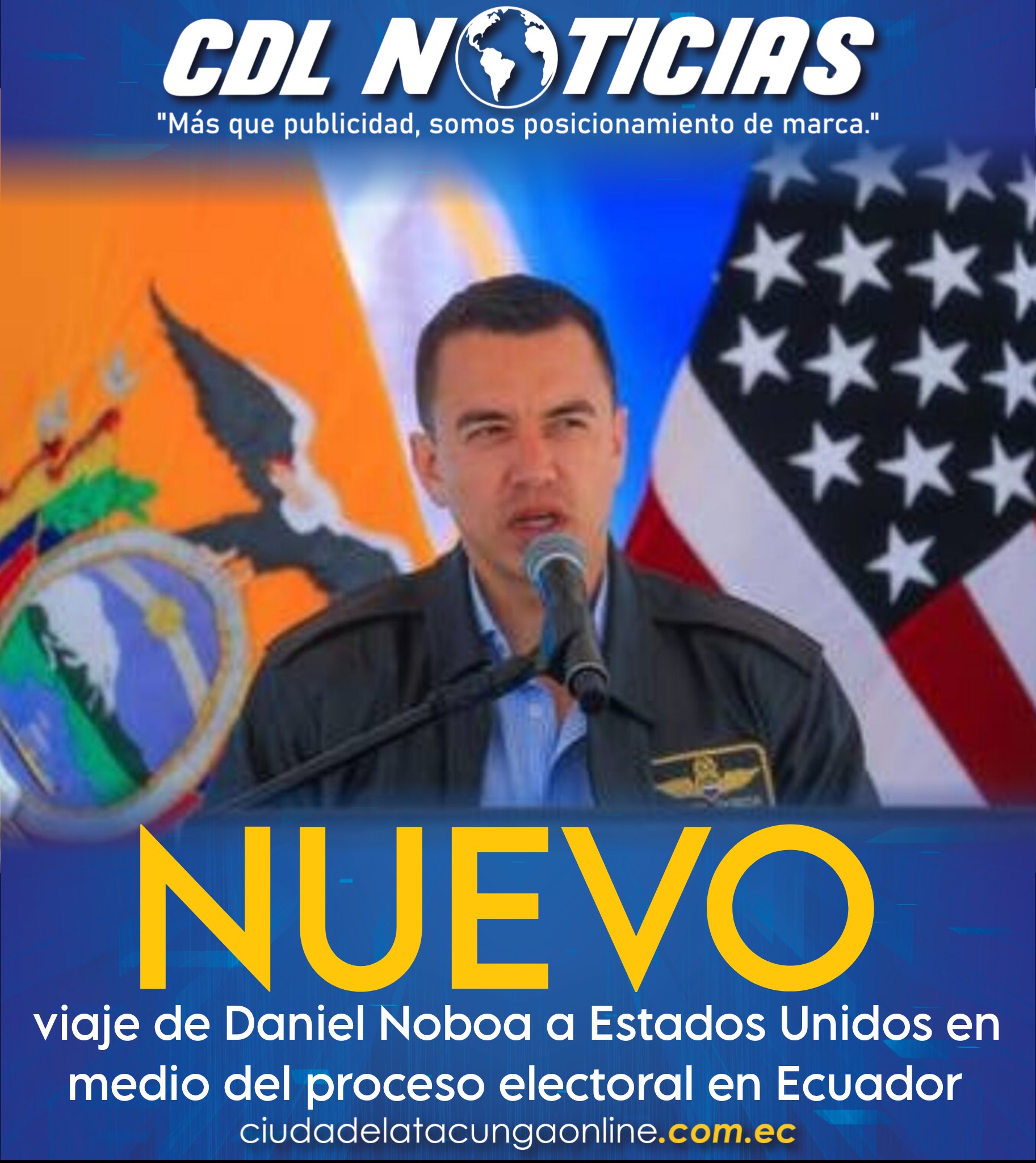 Nuevo viaje de Daniel Noboa a Estados Unidos en medio del proceso electoral en Ecuador