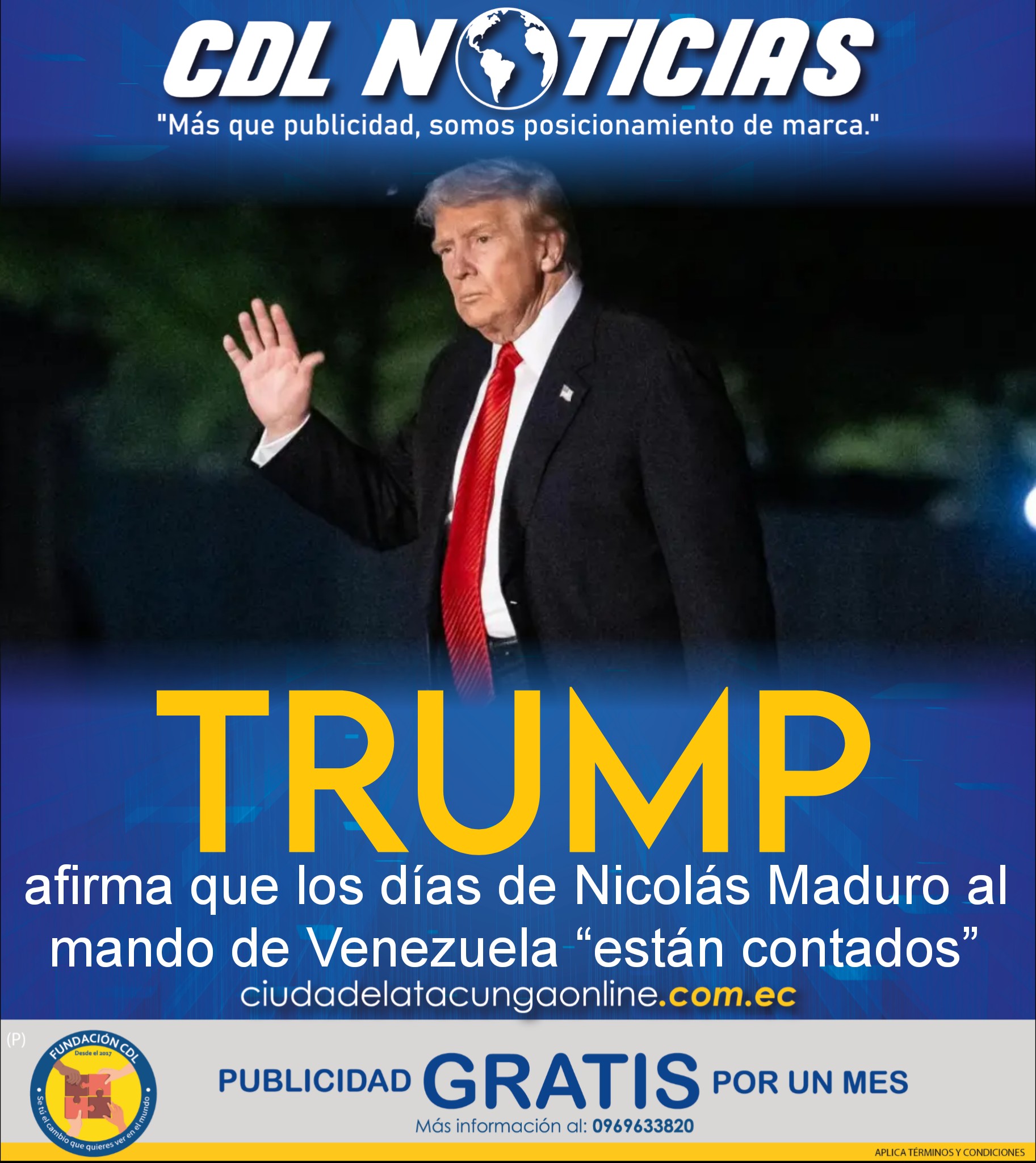 Trump afirma que los días de Nicolás Maduro al mando de Venezuela “están contados”