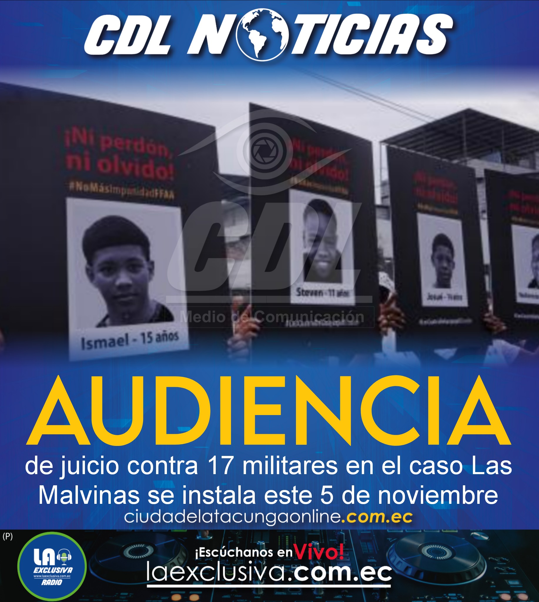 Audiencia de juicio contra 17 militares en el caso Las Malvinas se instala este 5 de noviembre