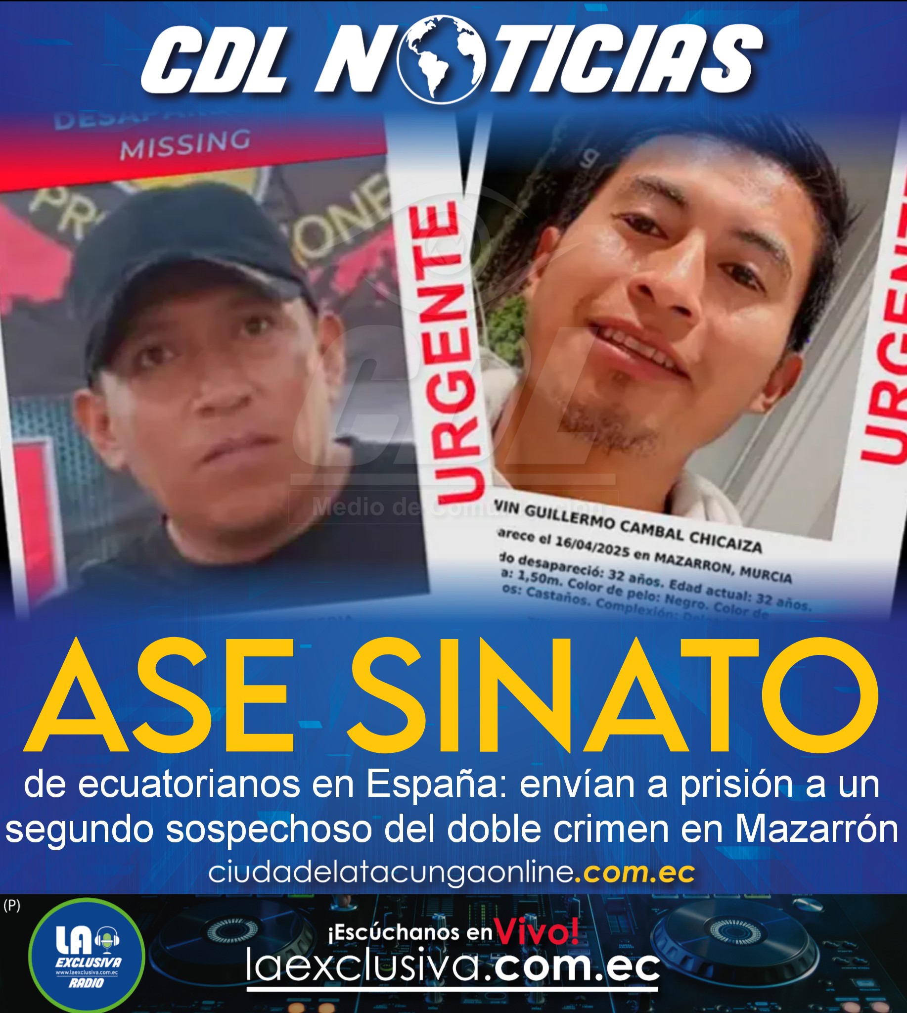 As esinato de ecuatorianos en España: envían a prisión a un segundo sospechoso del doble crimen en Mazarrón