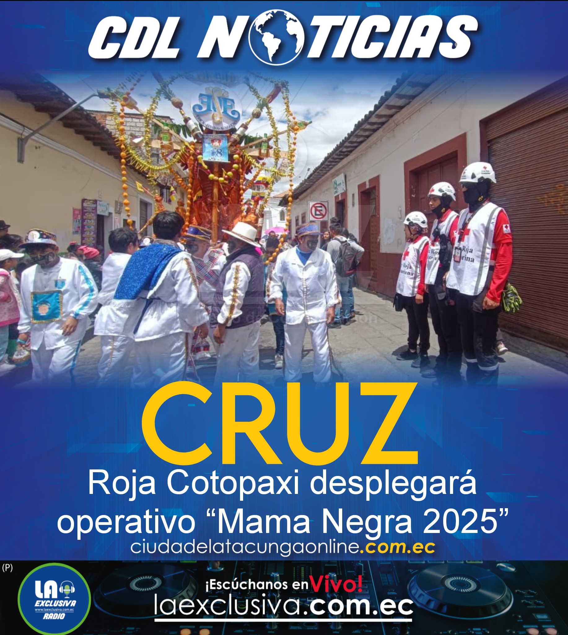Cruz Roja Cotopaxi desplegará operativo “Mama Negra 2025”