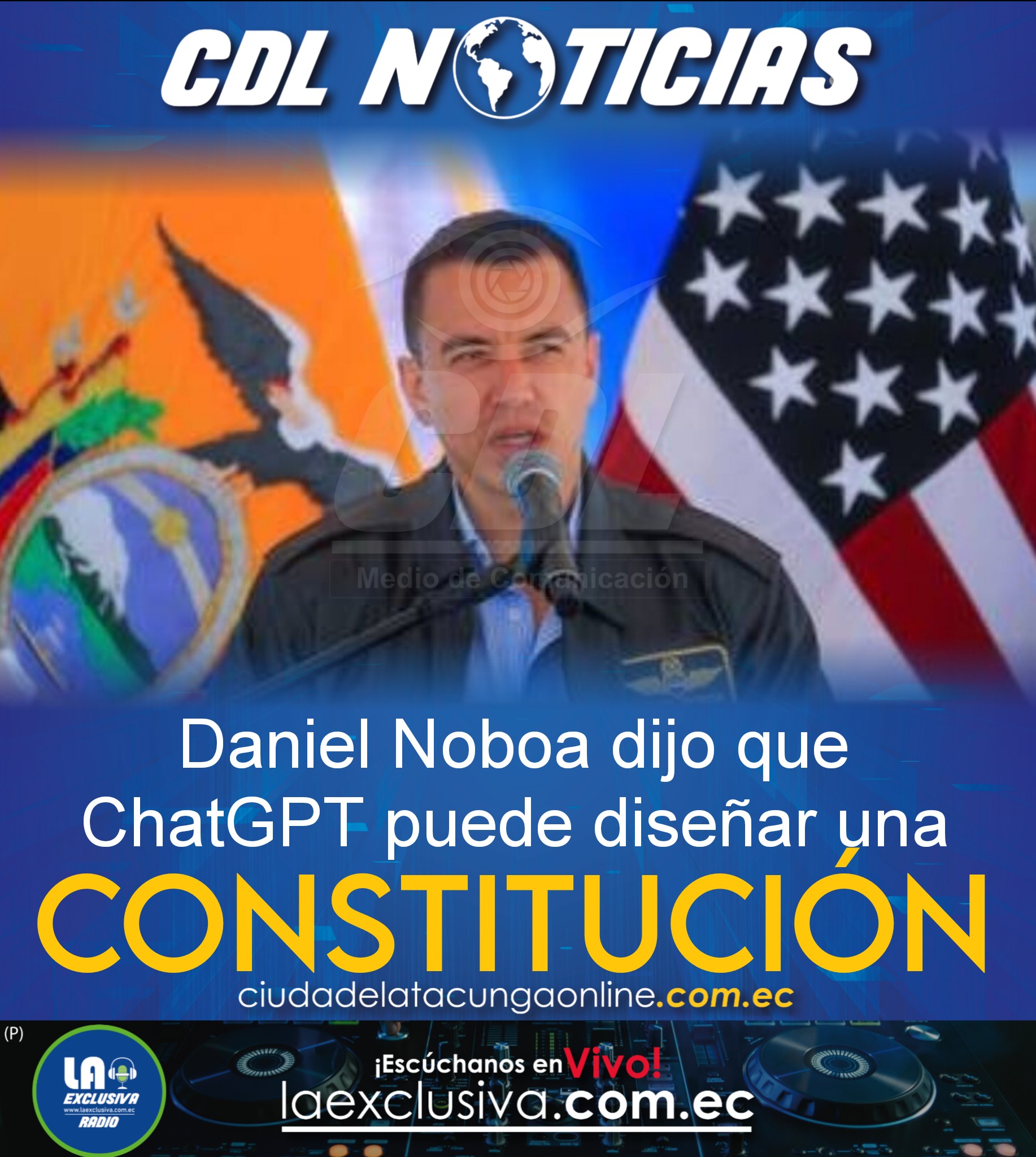Daniel Noboa dijo que ChatGPT puede diseñar una Constitución