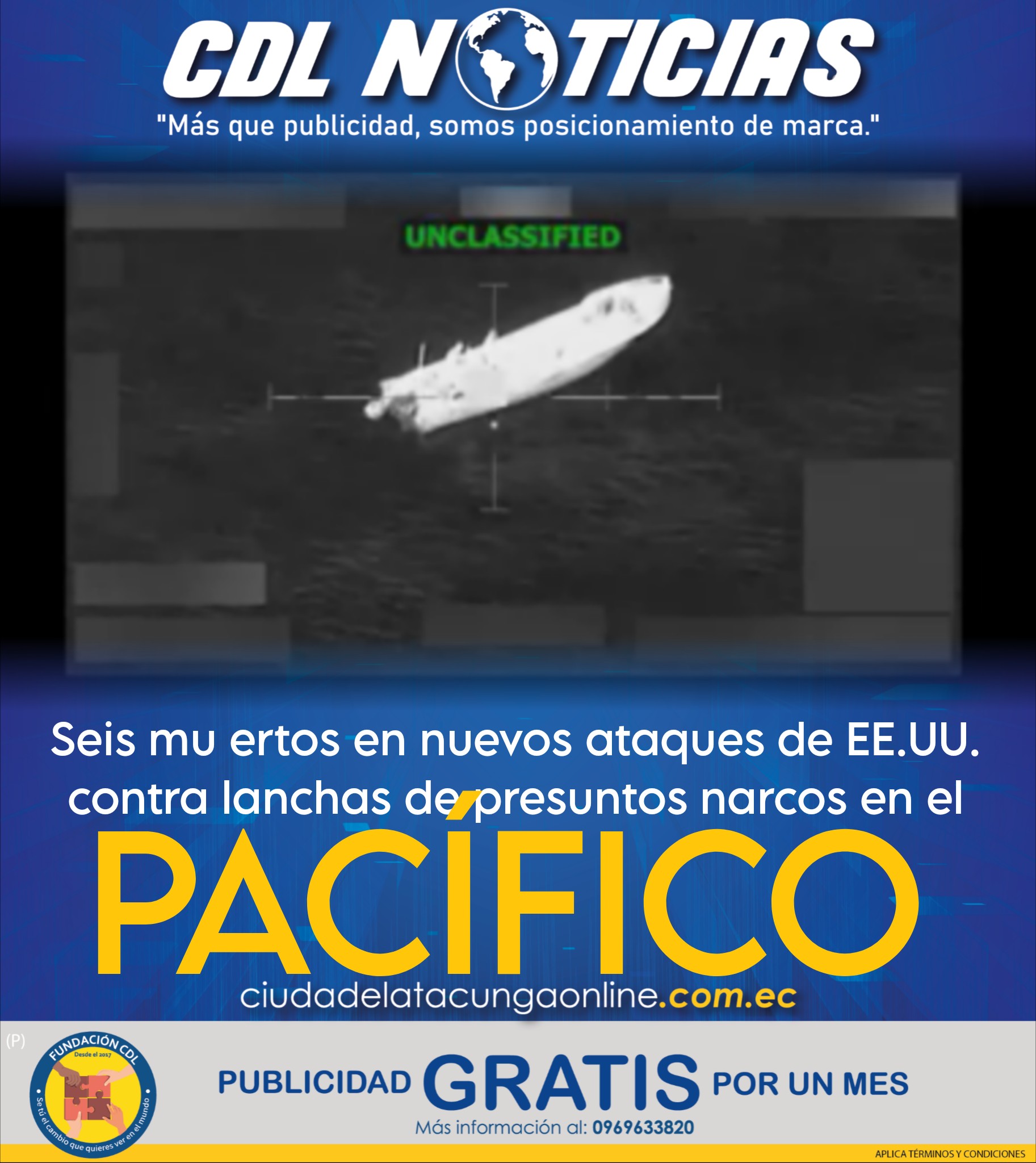 Seis mu ertos en nuevos ataques de EE.UU. contra lanchas de presuntos narcos en el Pacífico