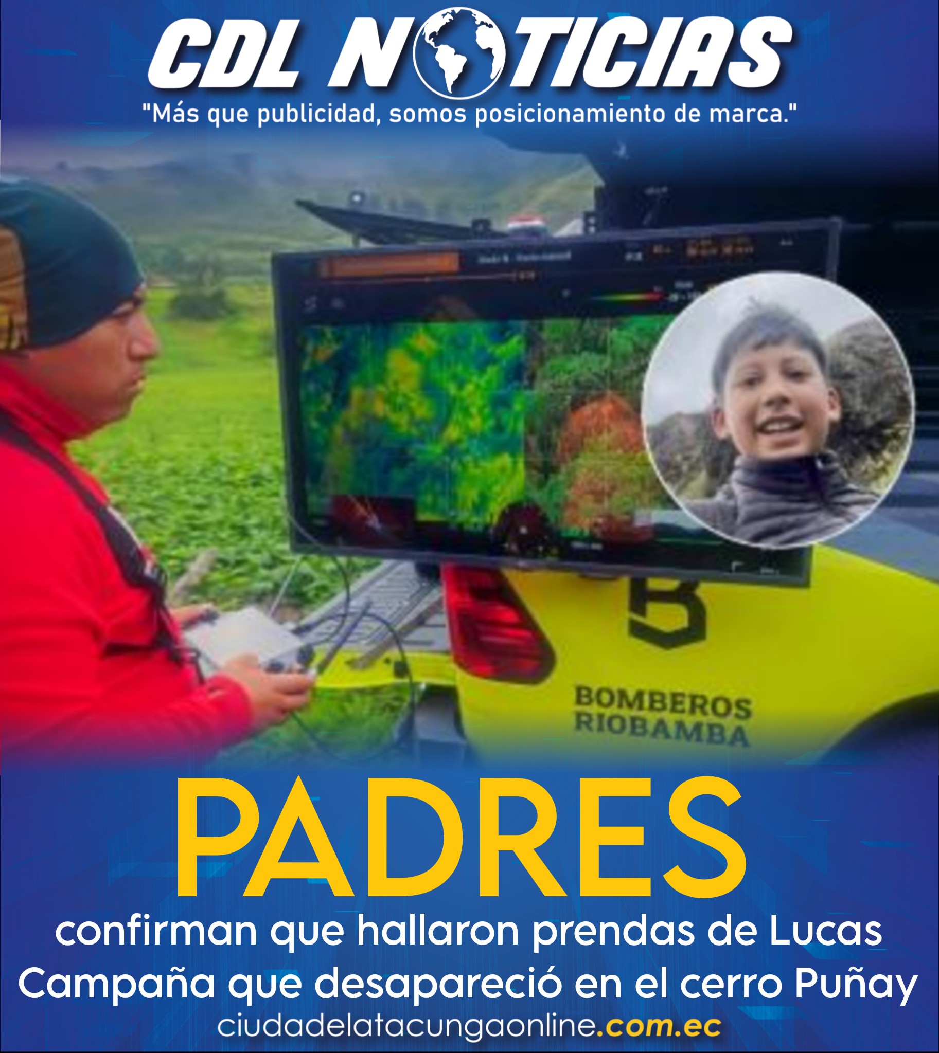 Padres confirman que hallaron prendas de Lucas Campaña que desapareció en el cerro Puñay