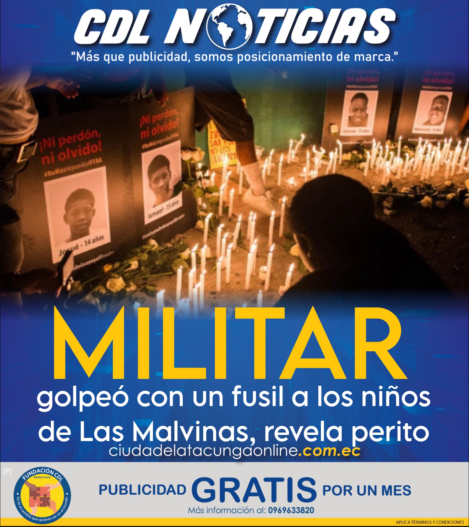 Militar golpeó con un fusil a los niños de Las Malvinas, revela perito