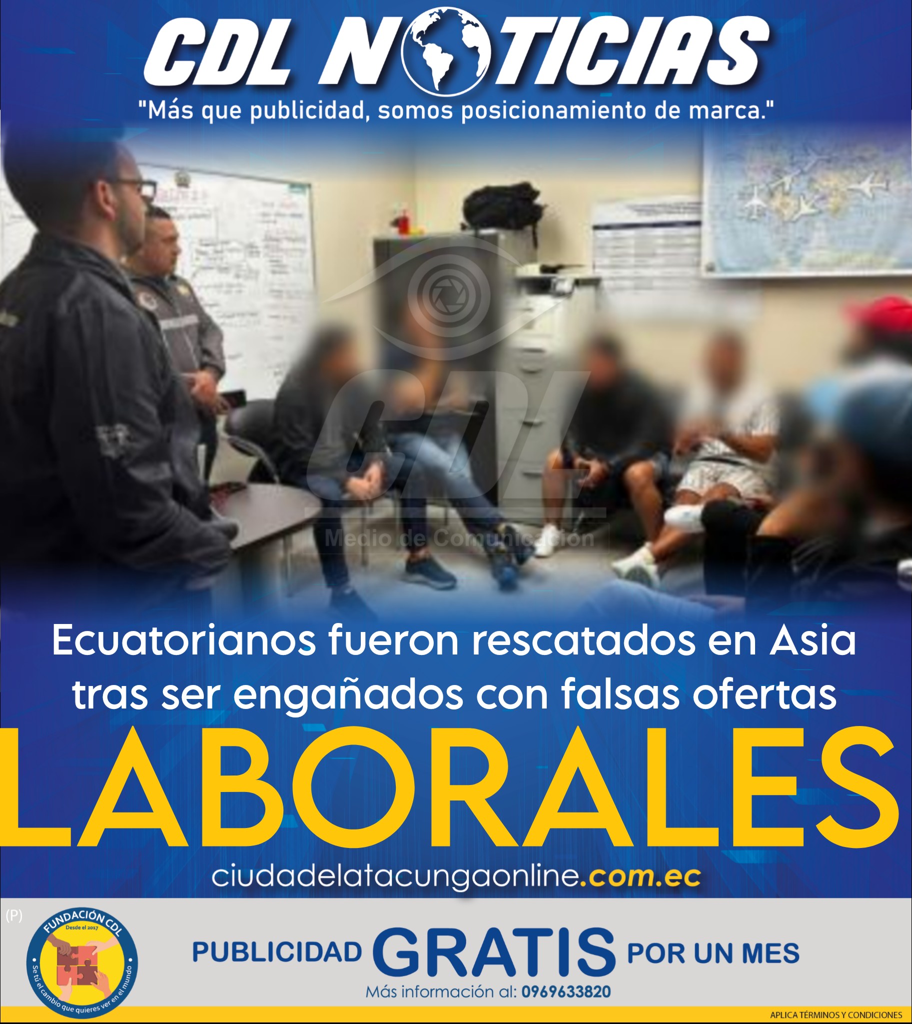 Ecuatorianos fueron rescatados en Asia tras ser engañados con falsas ofertas laborales