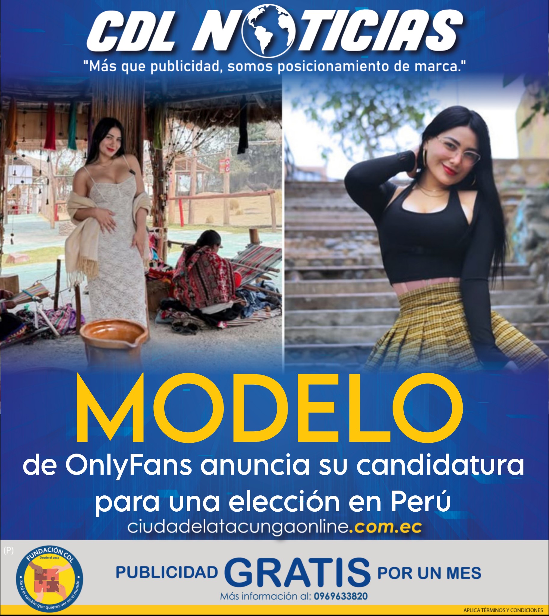 Modelo de OnlyFans anuncia su candidatura para una elección en Perú