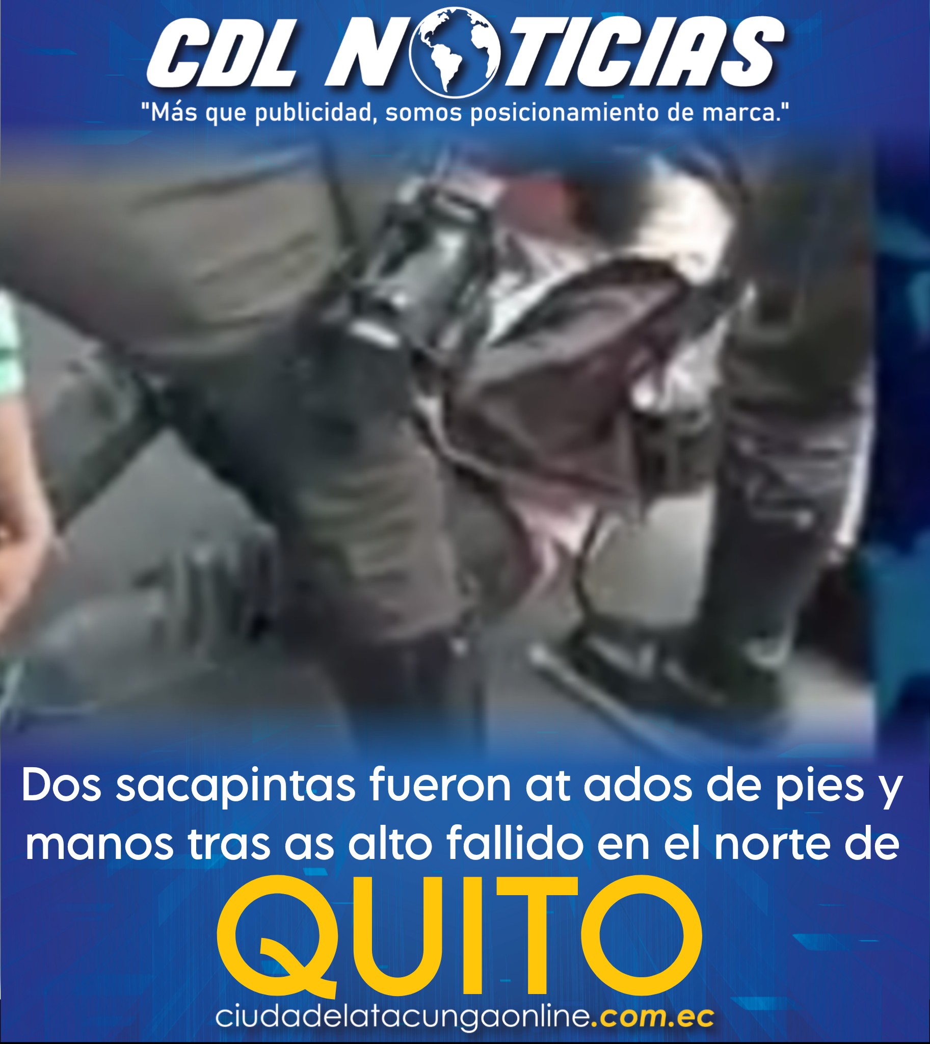 Dos sacapintas fueron at ados de pies y manos tras as alto fallido en el norte de Quito