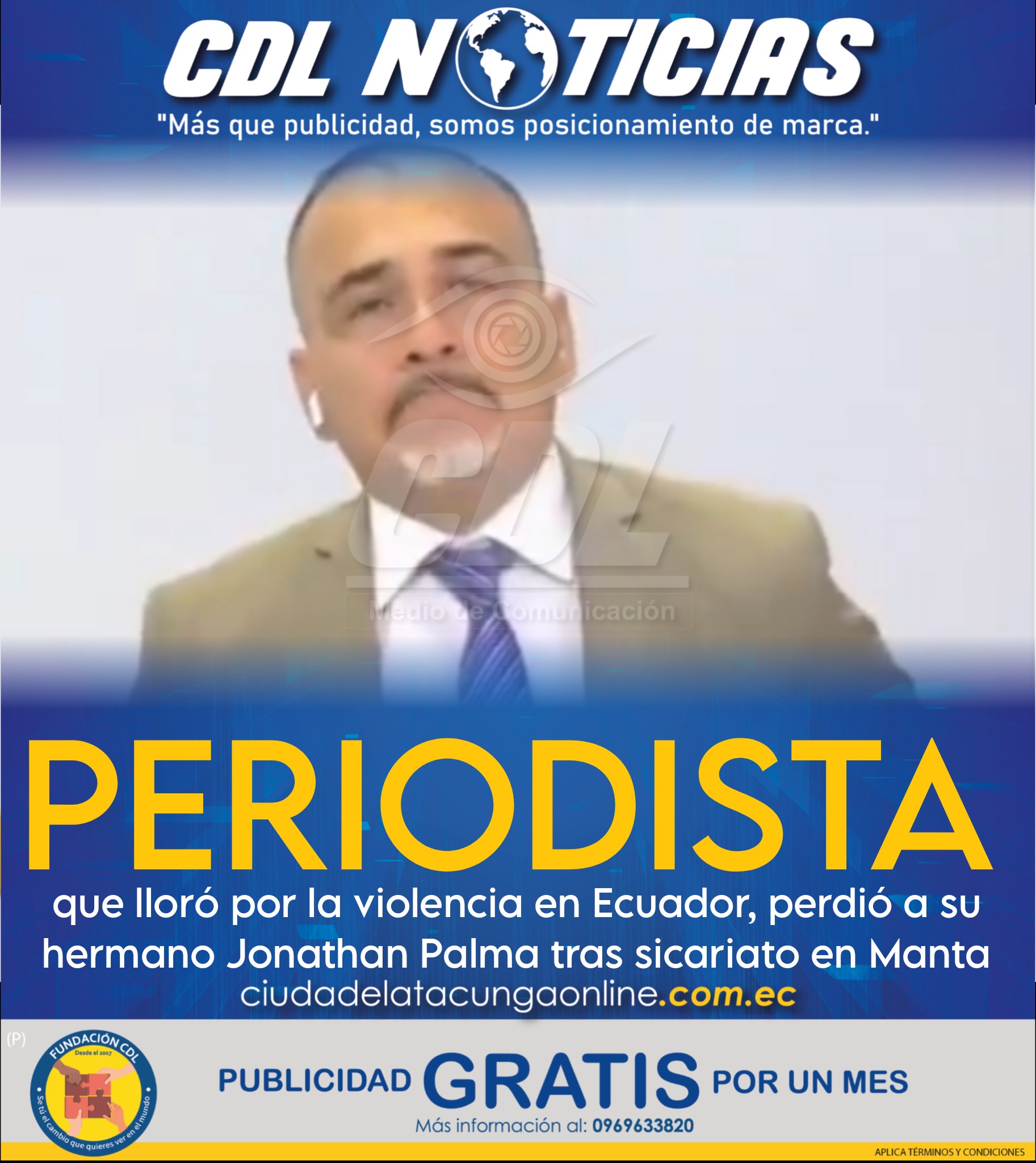 Periodista que lloró por la violencia en Ecuador, perdió a su hermano Jonathan Palma tras sicariato en Manta