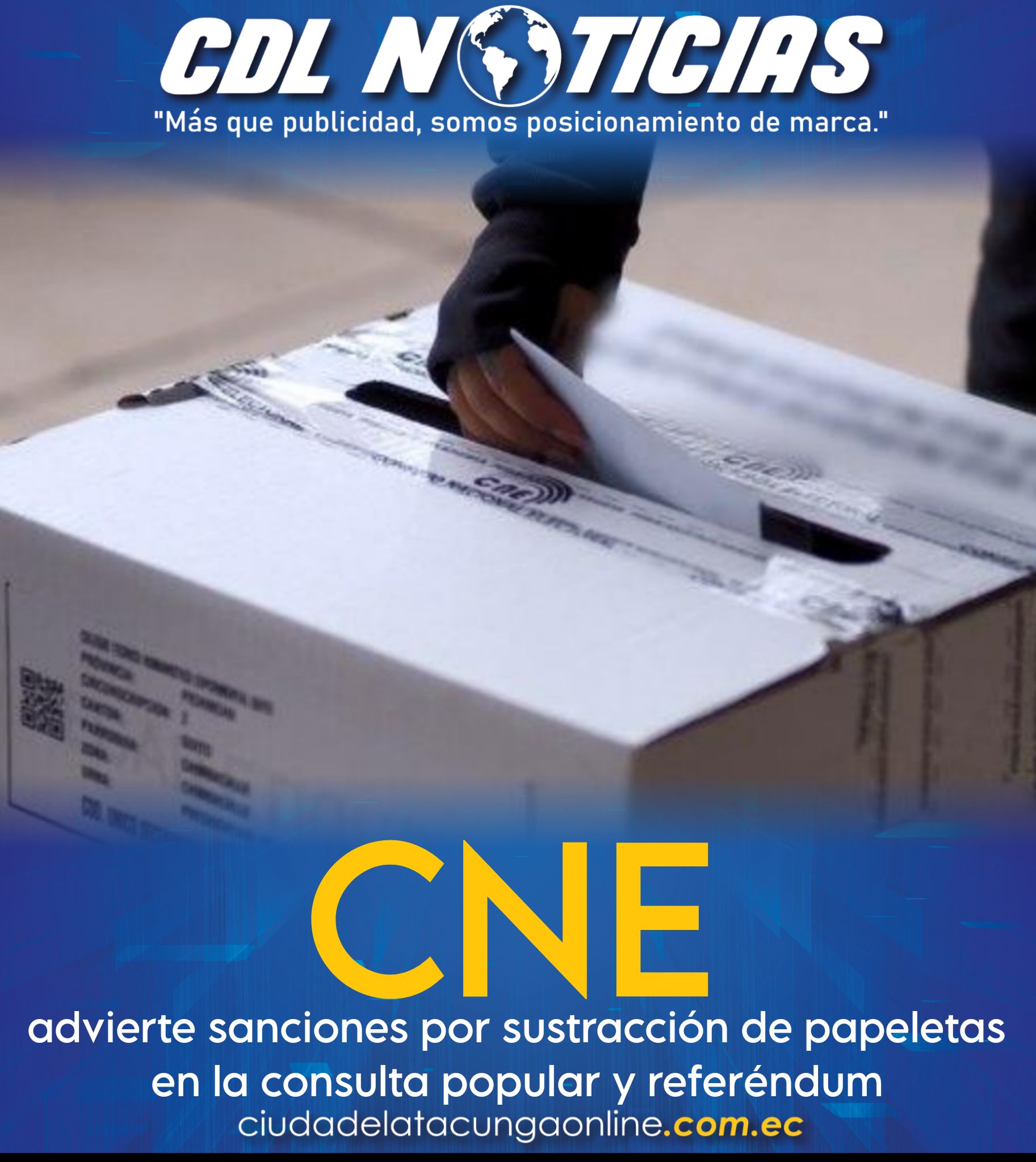 CNE advierte sanciones por sustracción de papeletas en la consulta popular y referéndum