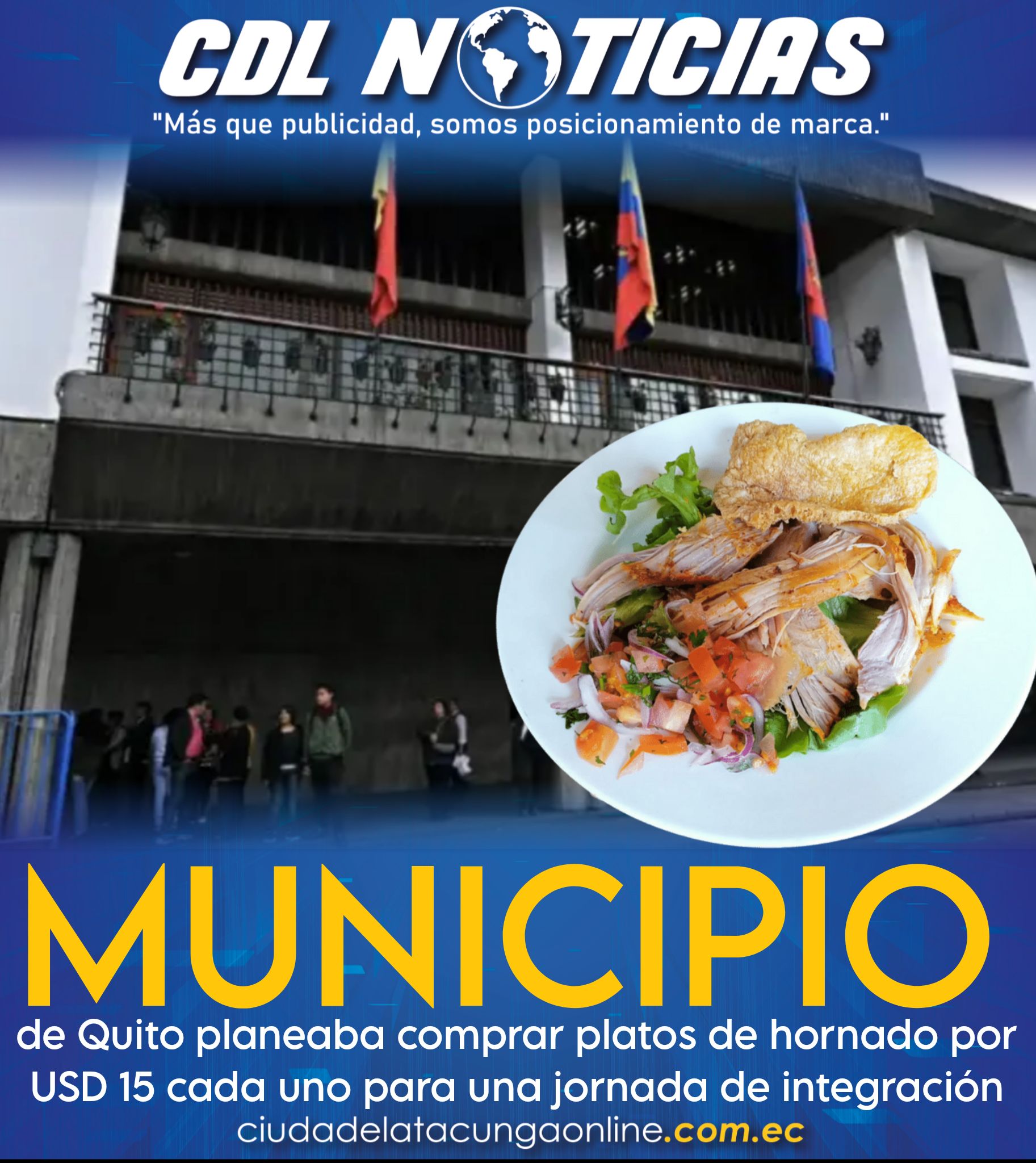 Municipio de Quito planeaba comprar platos de hornado por USD 15 cada uno para una jornada de integración