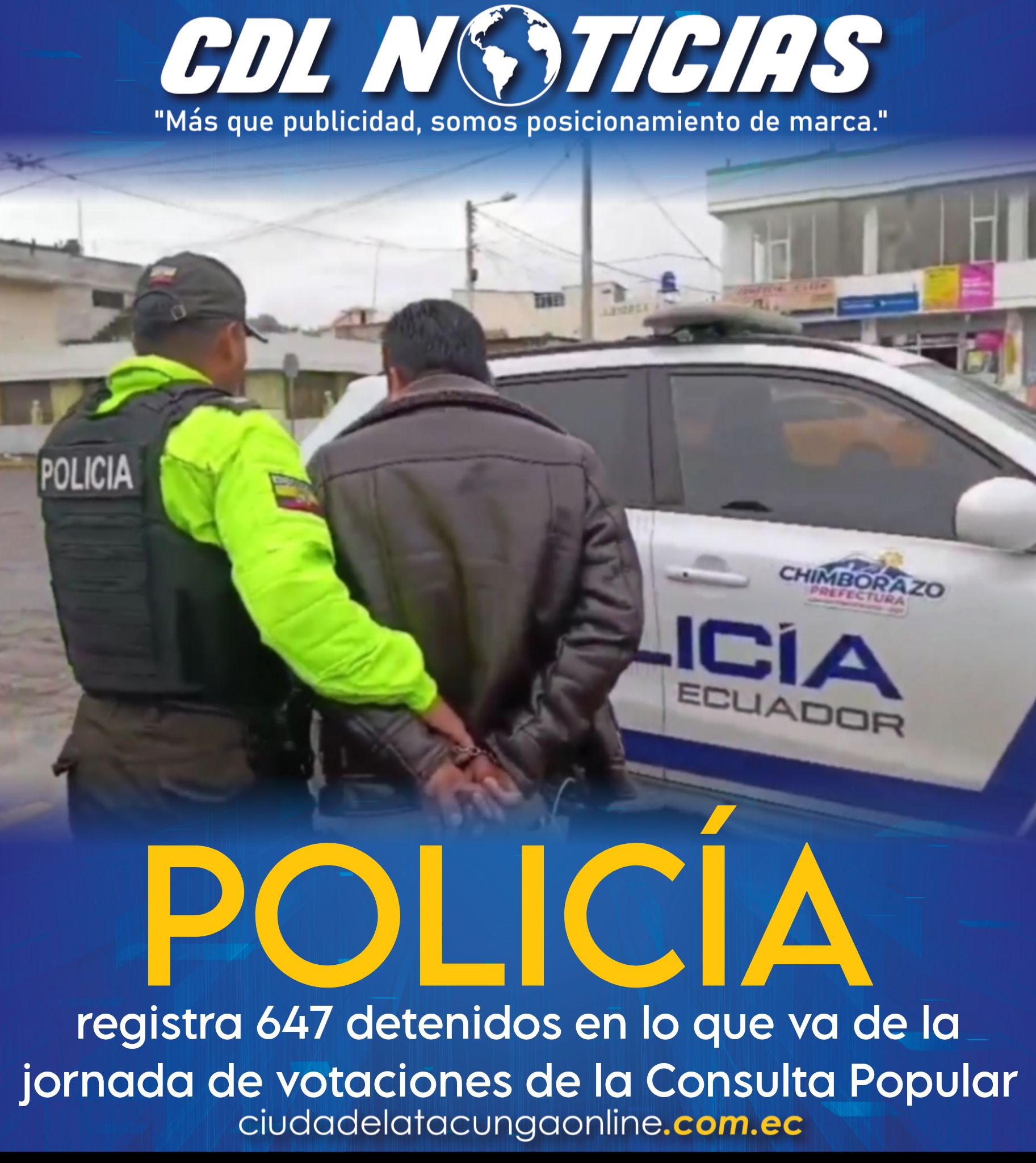 Polícia registra 647 detenidos en lo que va de la jornada de votaciones de la Consulta Popular