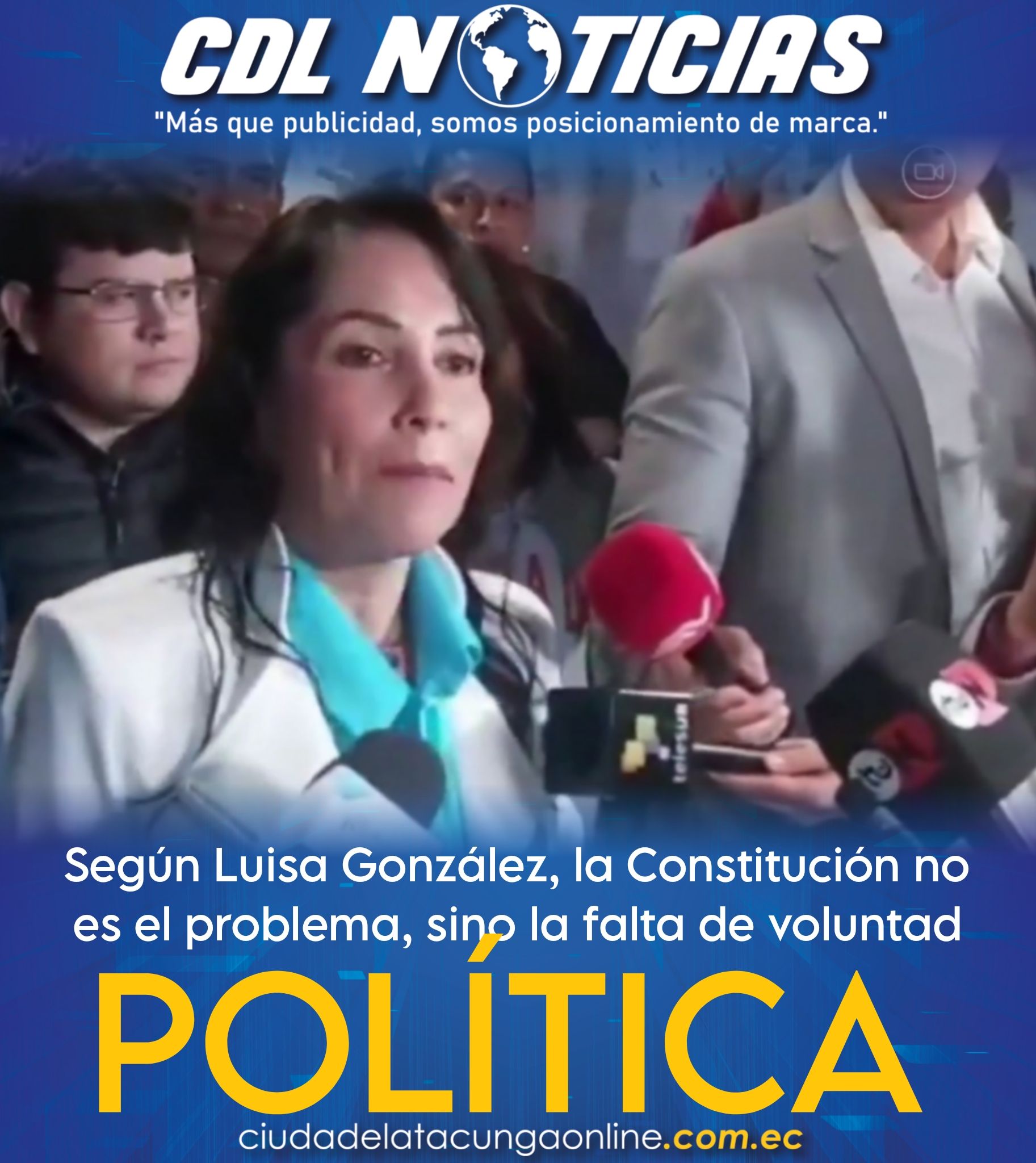 Según Luisa González, la Constitución no es el problema, sino la falta de voluntad política