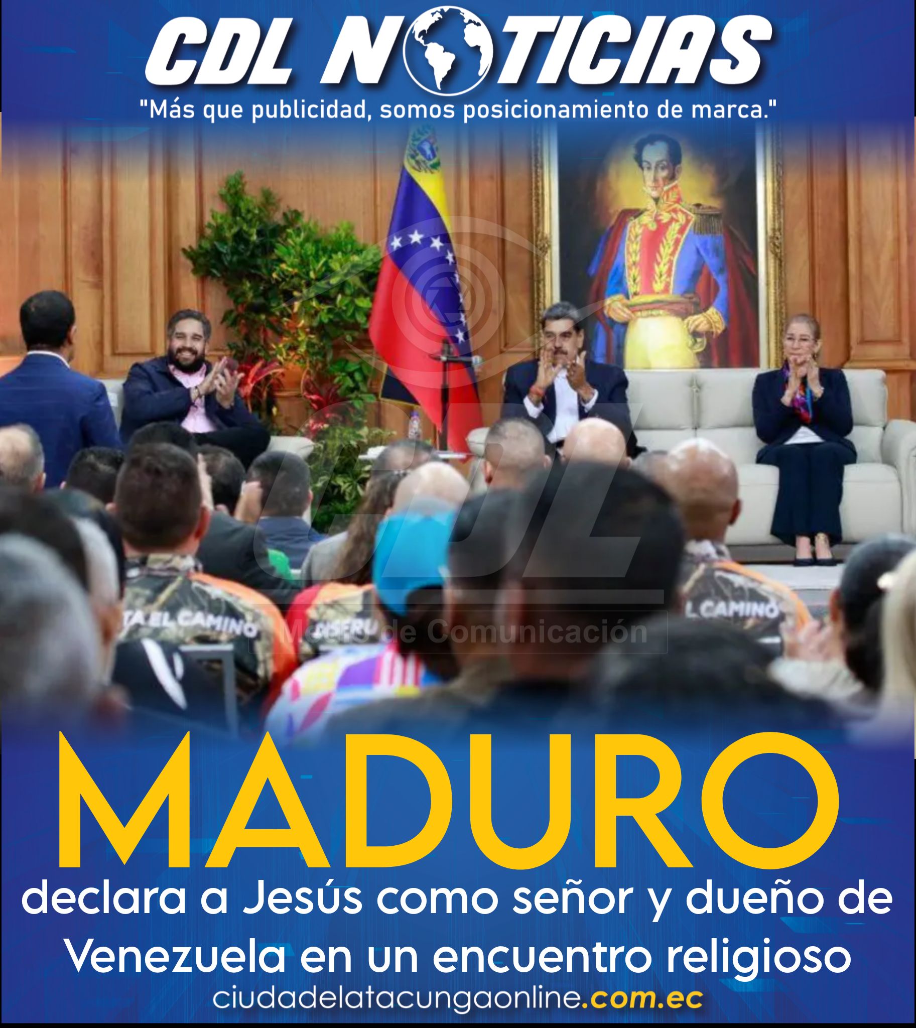 Nicolás Maduro declara a Jesús como señor y dueño de Venezuela en un encuentro religioso