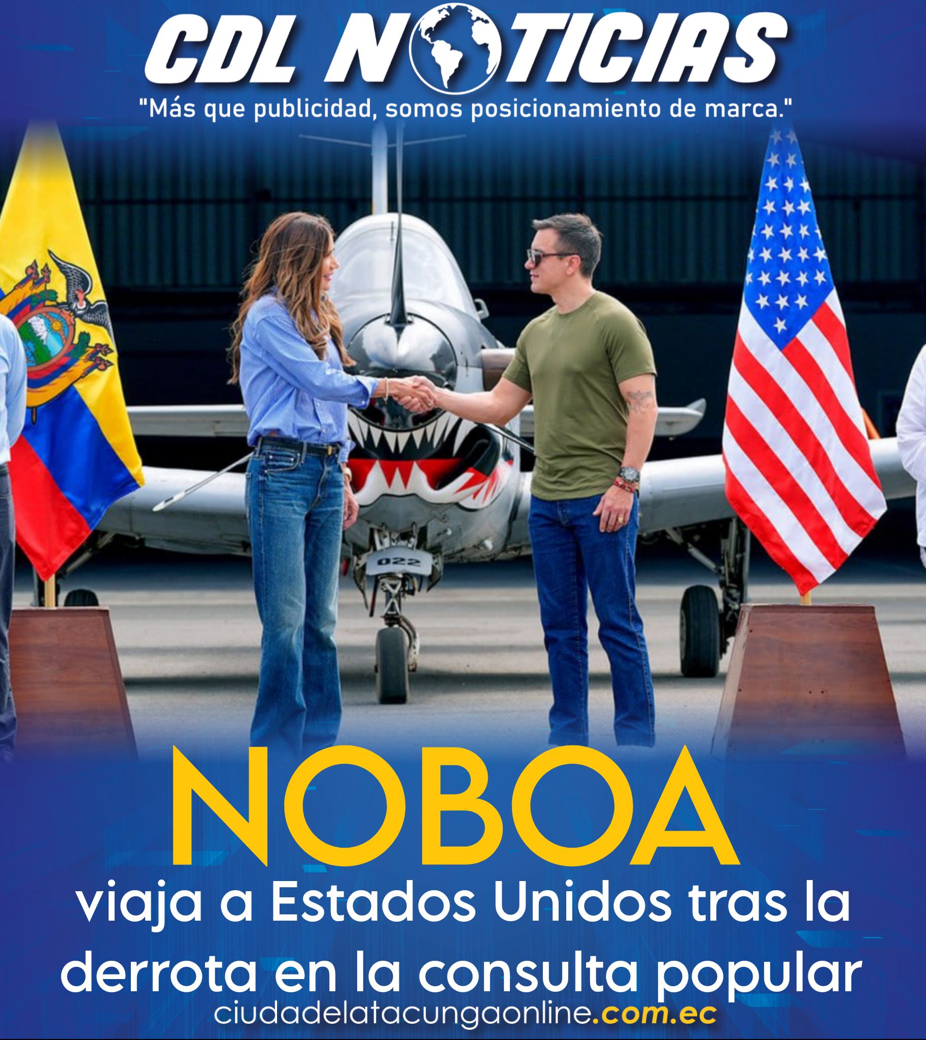 Daniel Noboa viaja a Estados Unidos tras la derrota en la consulta popular
