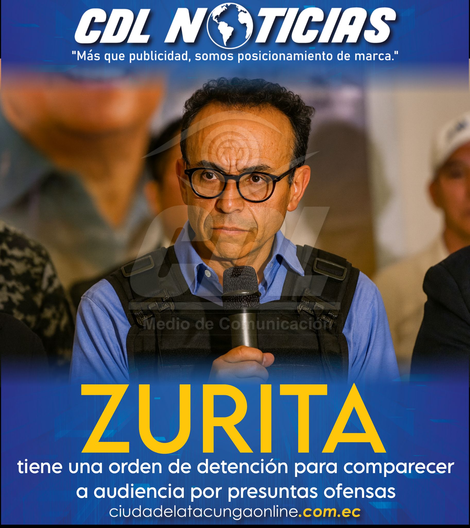 Christian Zurita tiene una orden de detención para comparecer a audiencia por presuntas ofensas