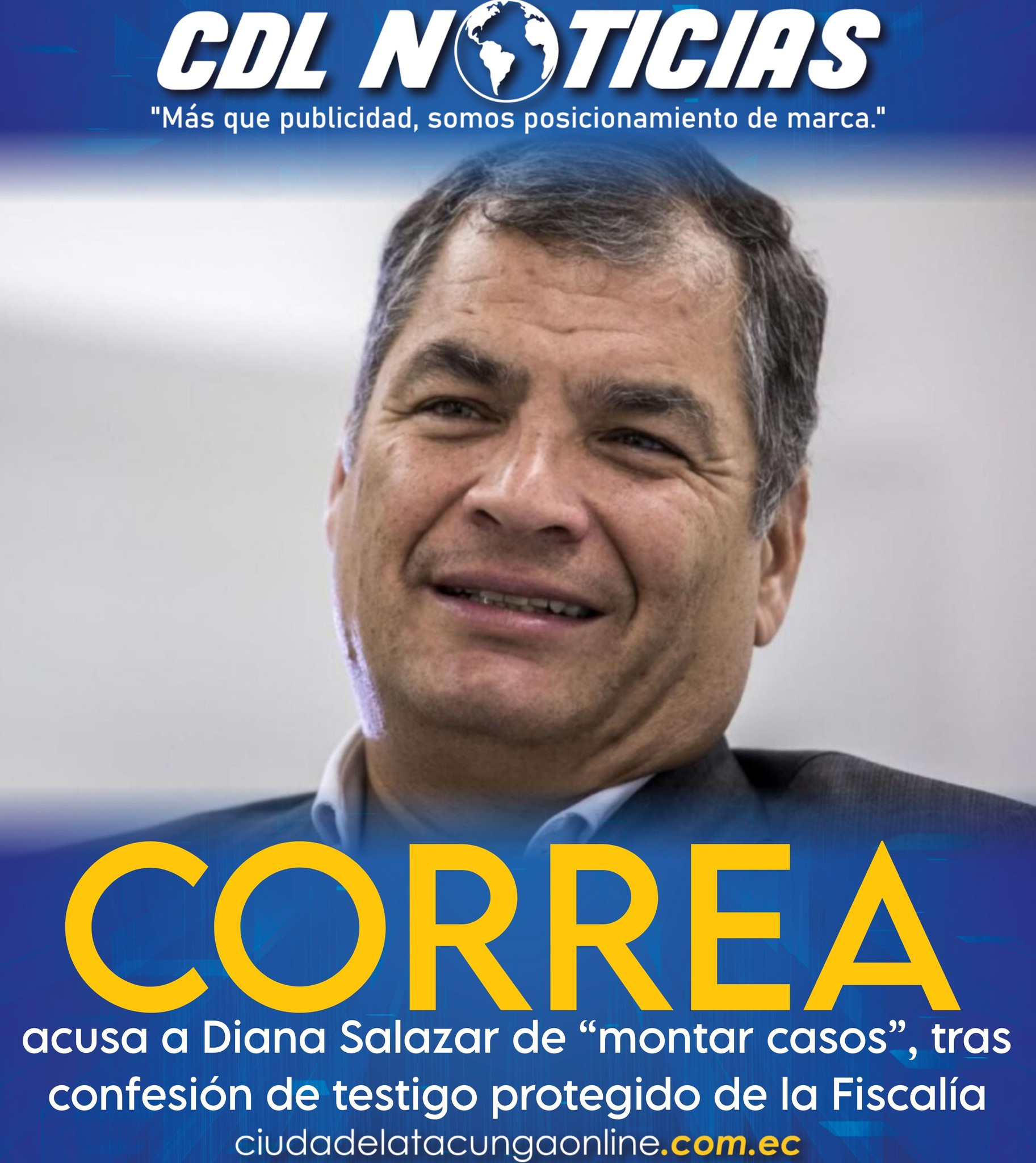 Rafael Correa acusa a Diana Salazar de “montar casos”, tras confesión de testigo protegido de la Fiscalía