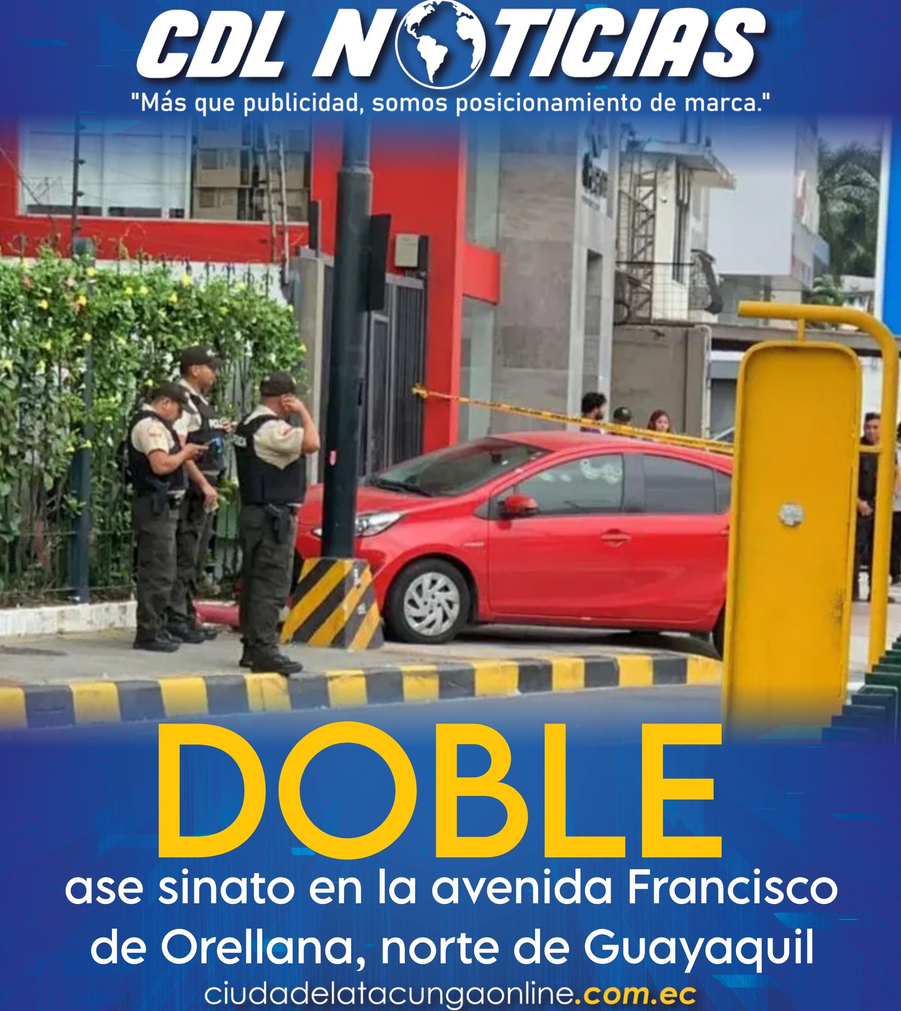 Doble ase sinato en la avenida Francisco de Orellana, norte de Guayaquil