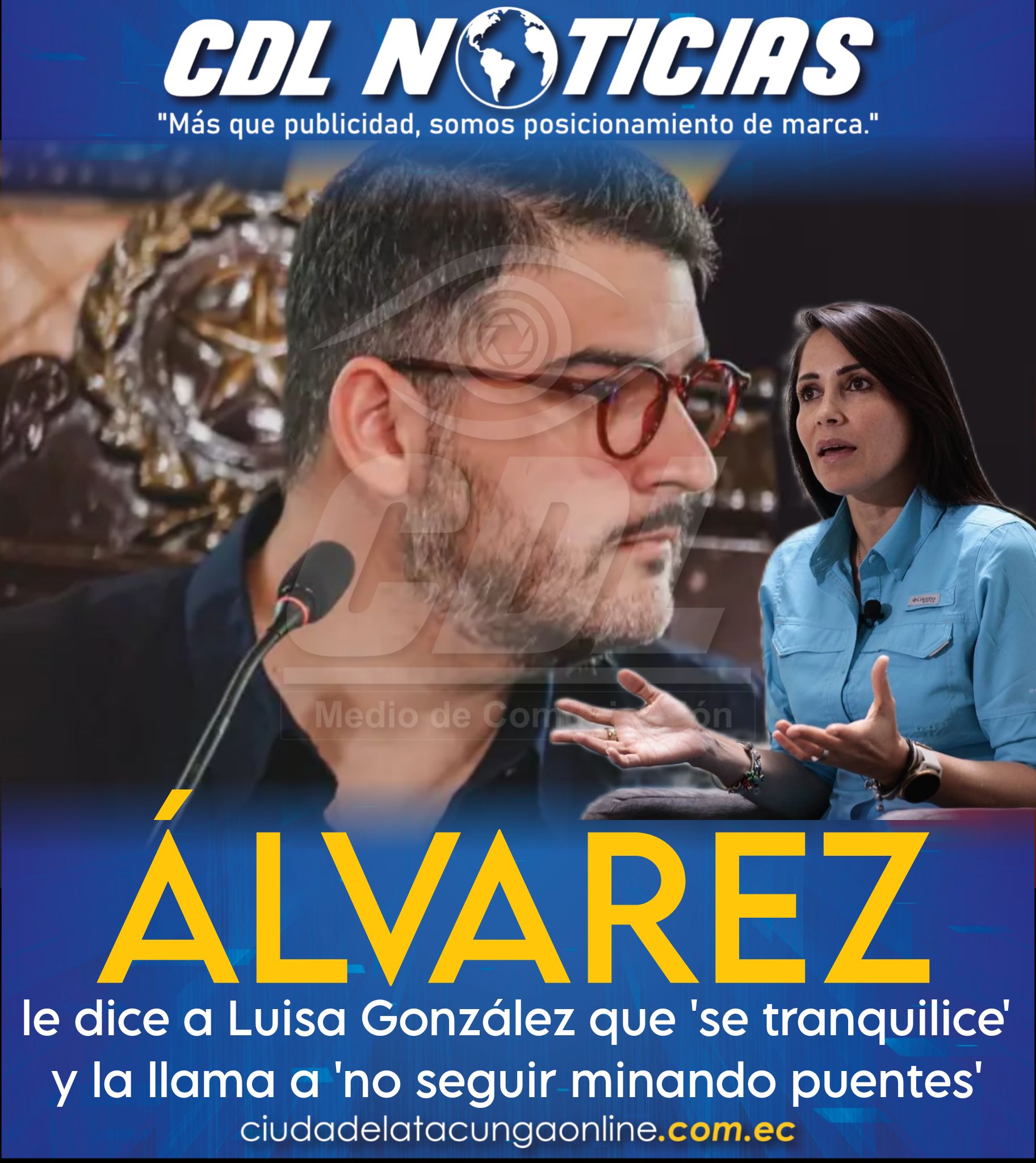 Aquiles Alvarez le dice a Luisa González que ‘se tranquilice’ y la llama a ‘no seguir minando puentes’
