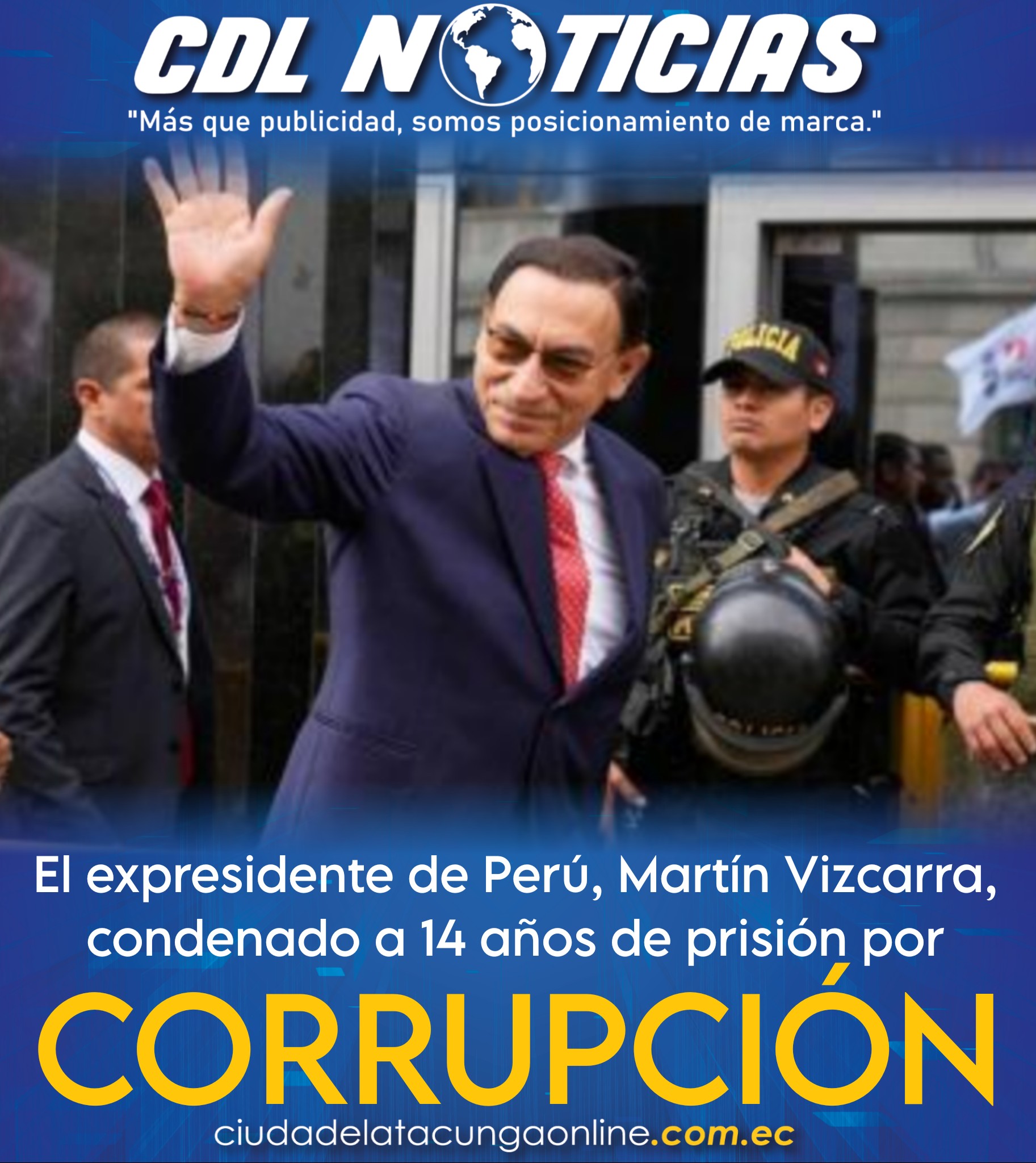 El expresidente de Perú, Martín Vizcarra, condenado a 14 años de prisión por corrupción