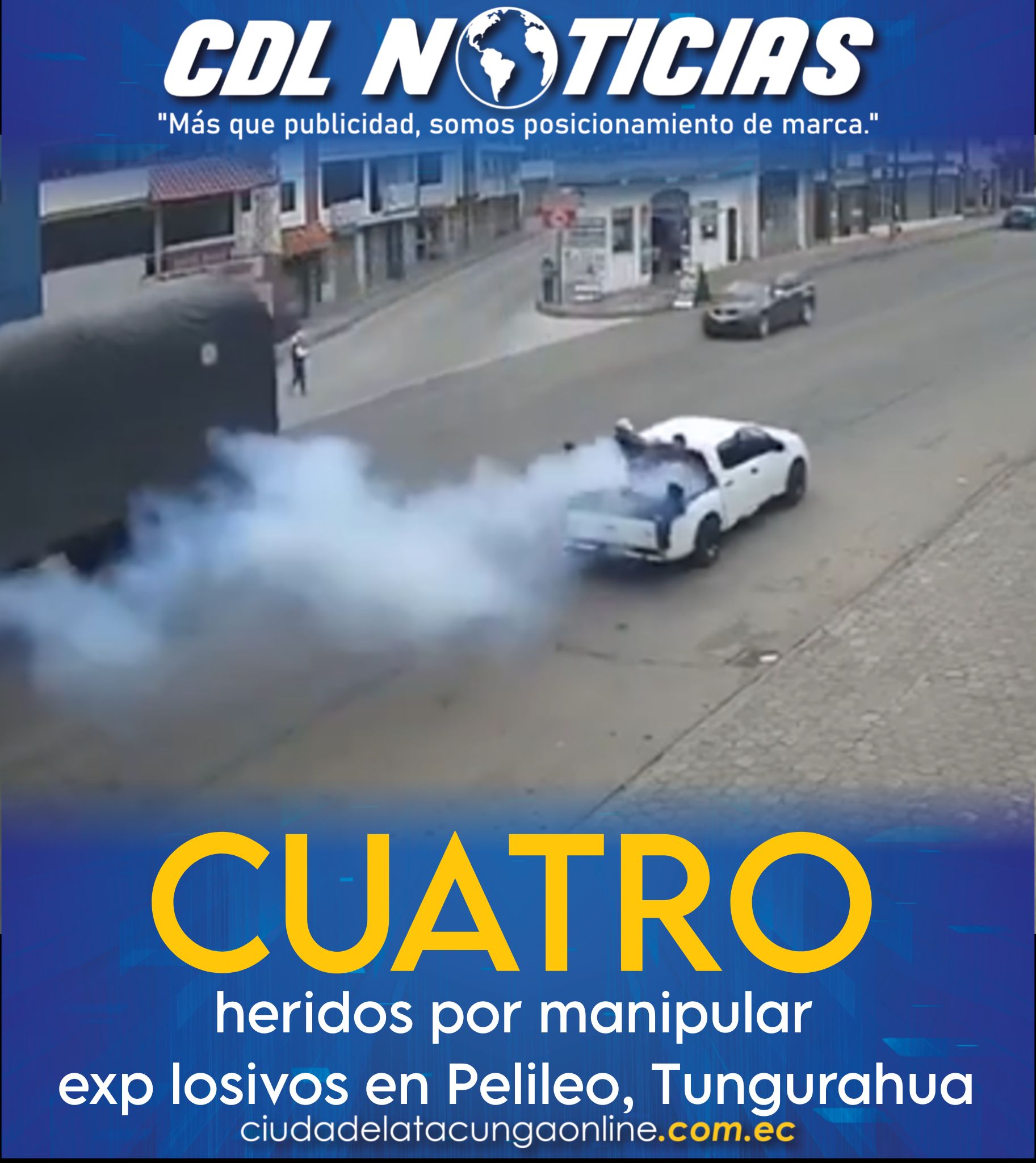 Cuatro heridos por manipular exp losivos en Pelileo, Tungurahua