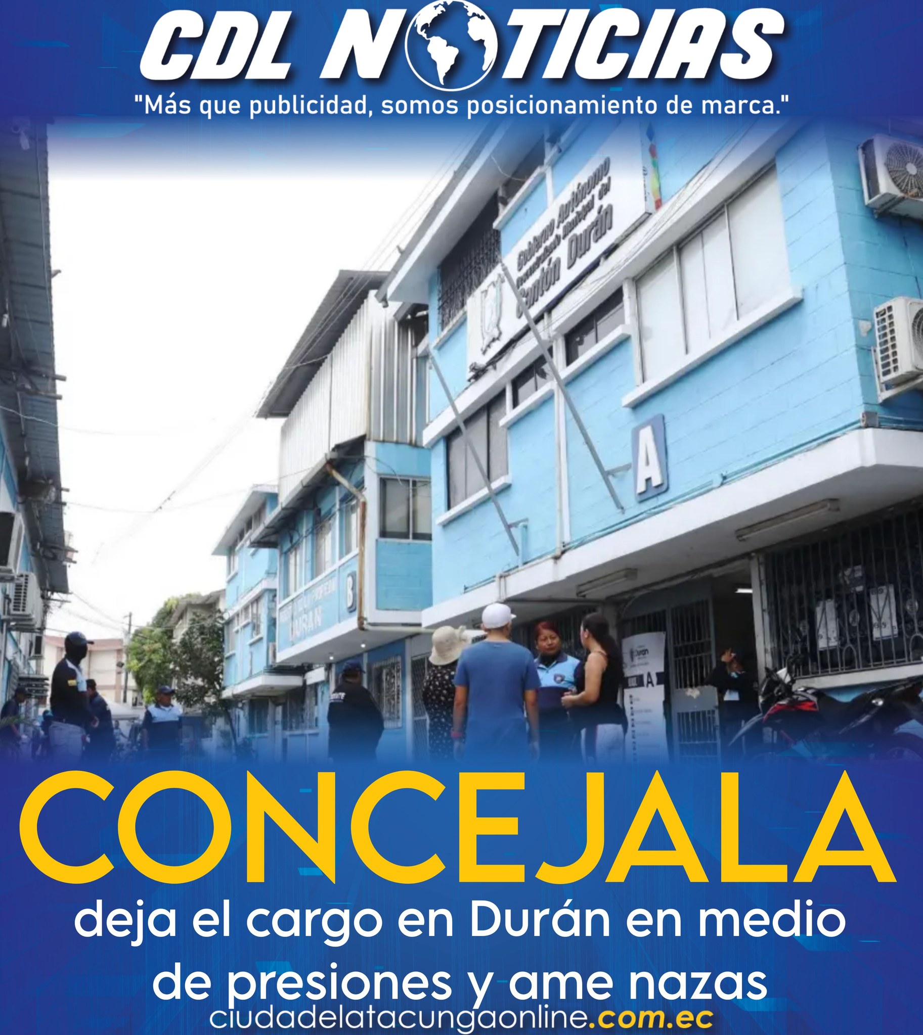 Concejala deja el cargo en Durán en medio de presiones y ame nazas