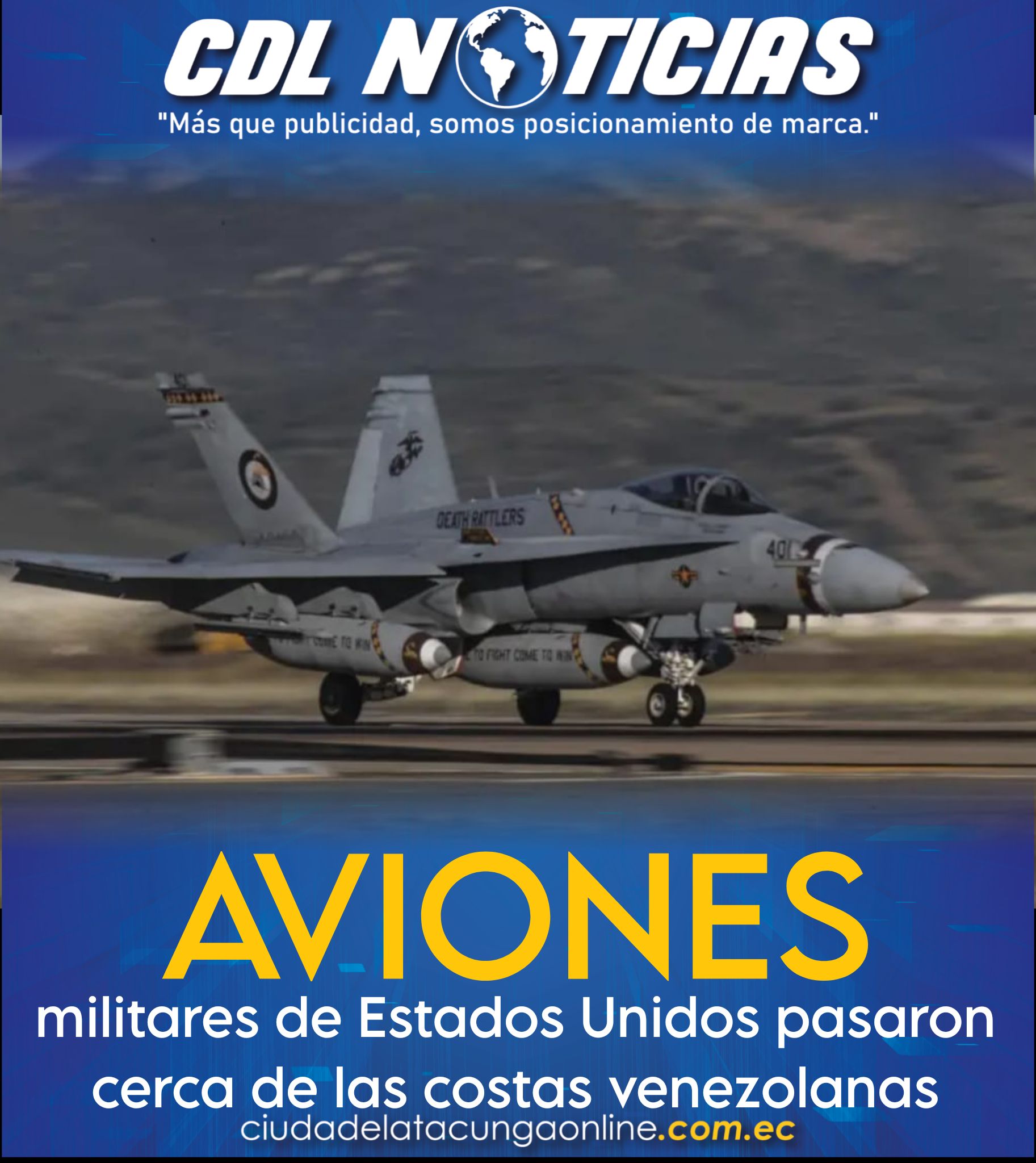 Aviones militares de Estados Unidos pasaron cerca de las costas venezolanas