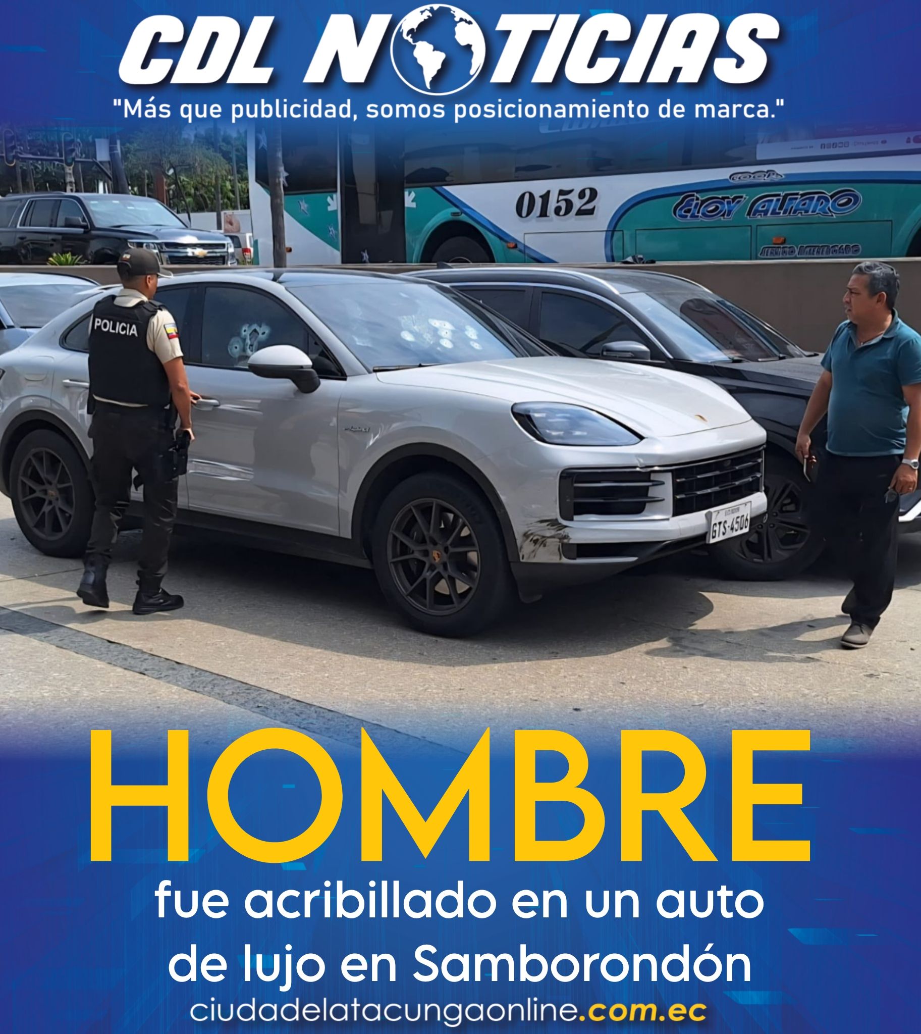 Un hombre fue acribillado en un auto de lujo en Samborondón