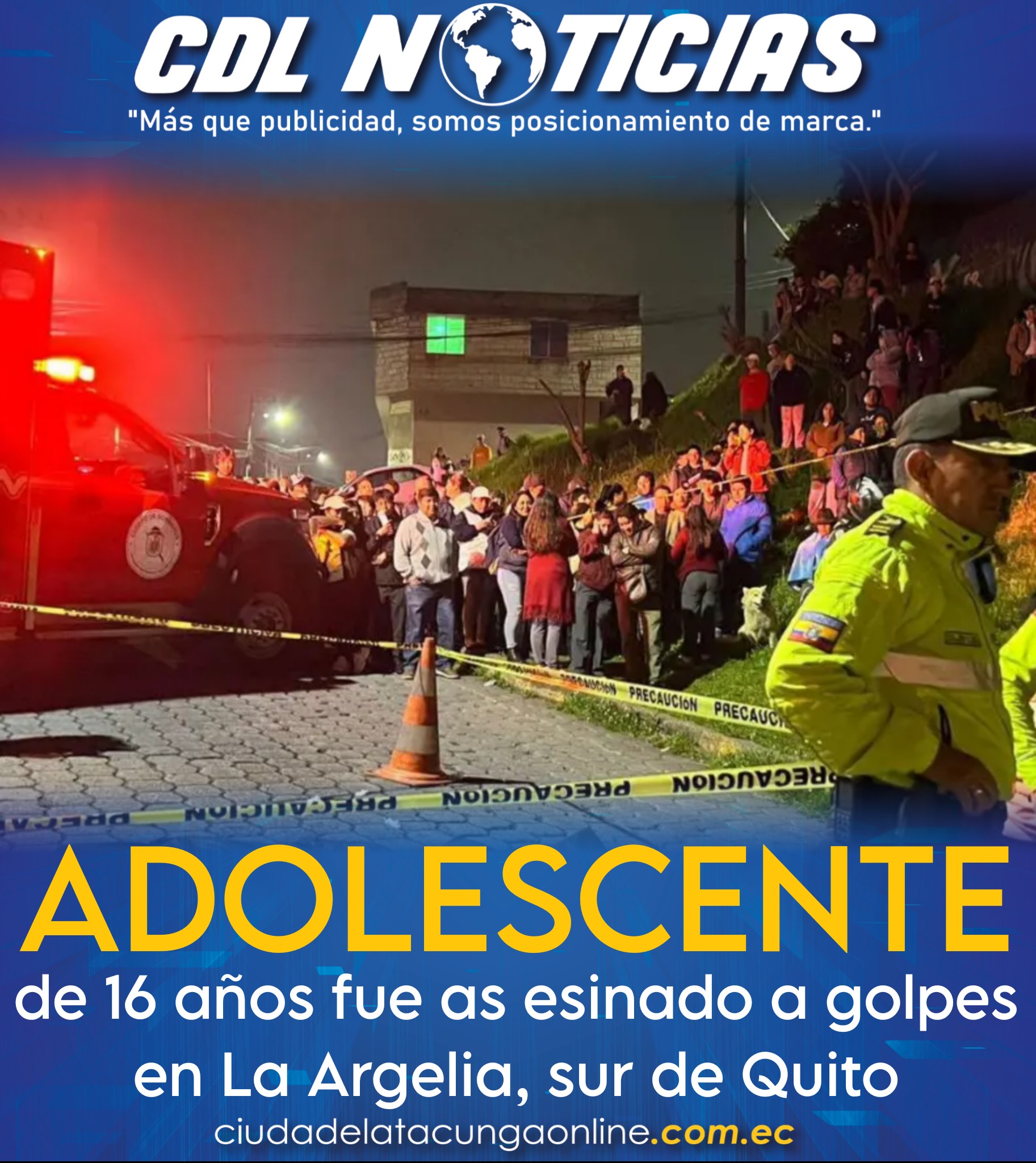 Un adolescente de 16 años fue as esinado a golpes en La Argelia, sur de Quito