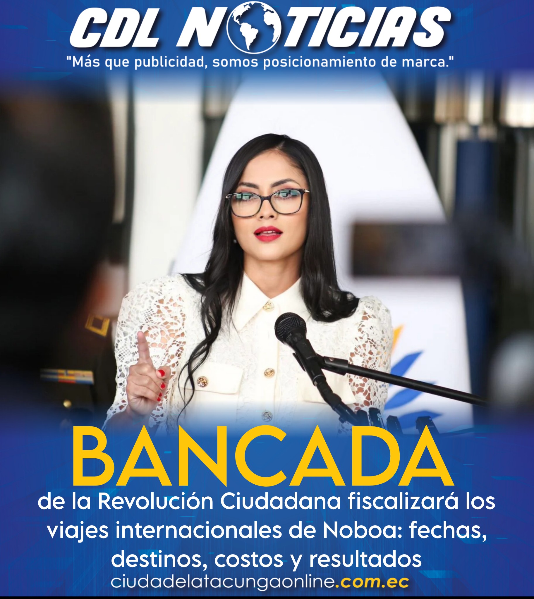 Bancada de la Revolución Ciudadana fiscalizará los viajes internacionales de Noboa: fechas, destinos, costos y resultados