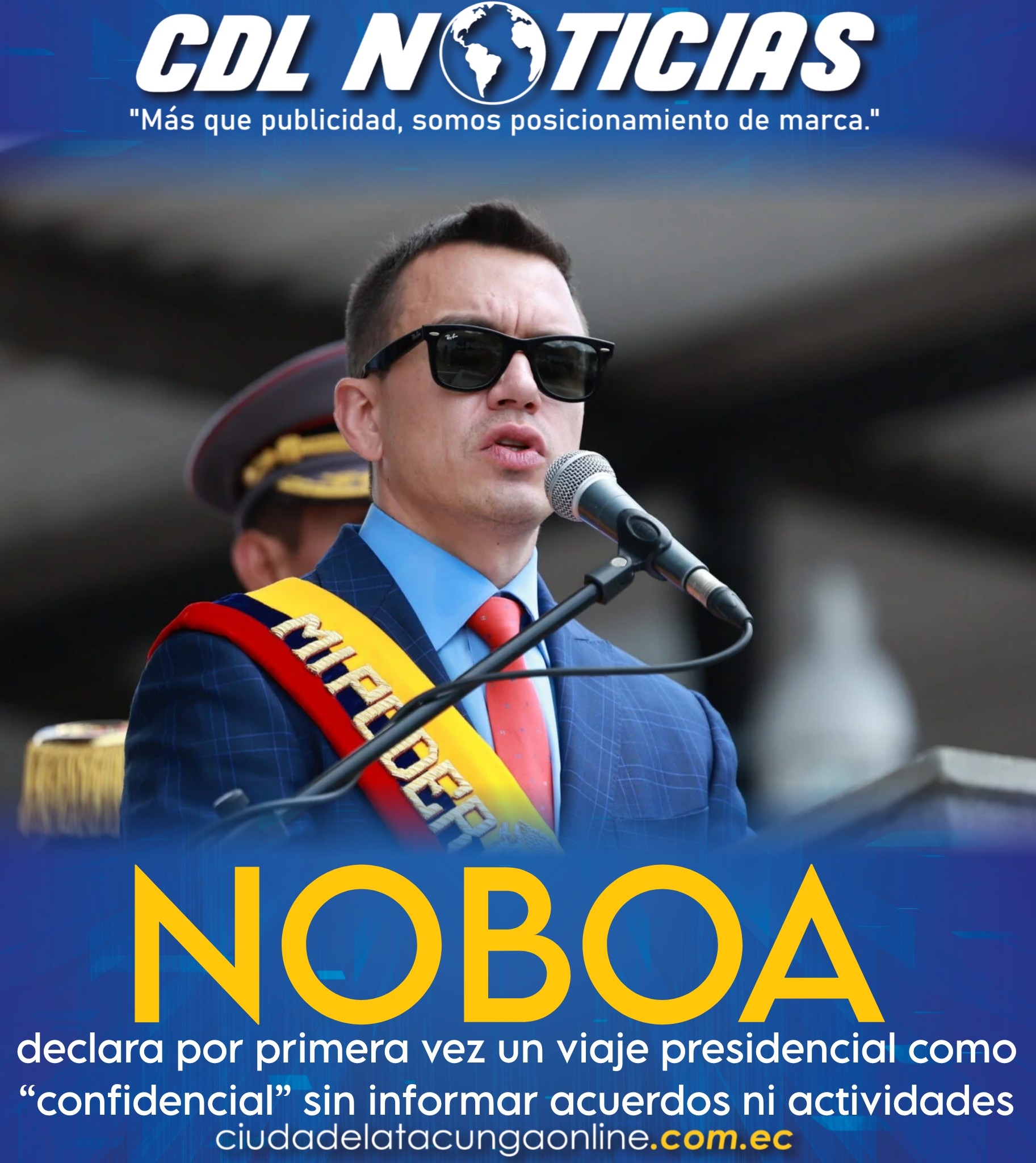 Noboa declara por primera vez un viaje presidencial como “confidencial” sin informar acuerdos ni actividades