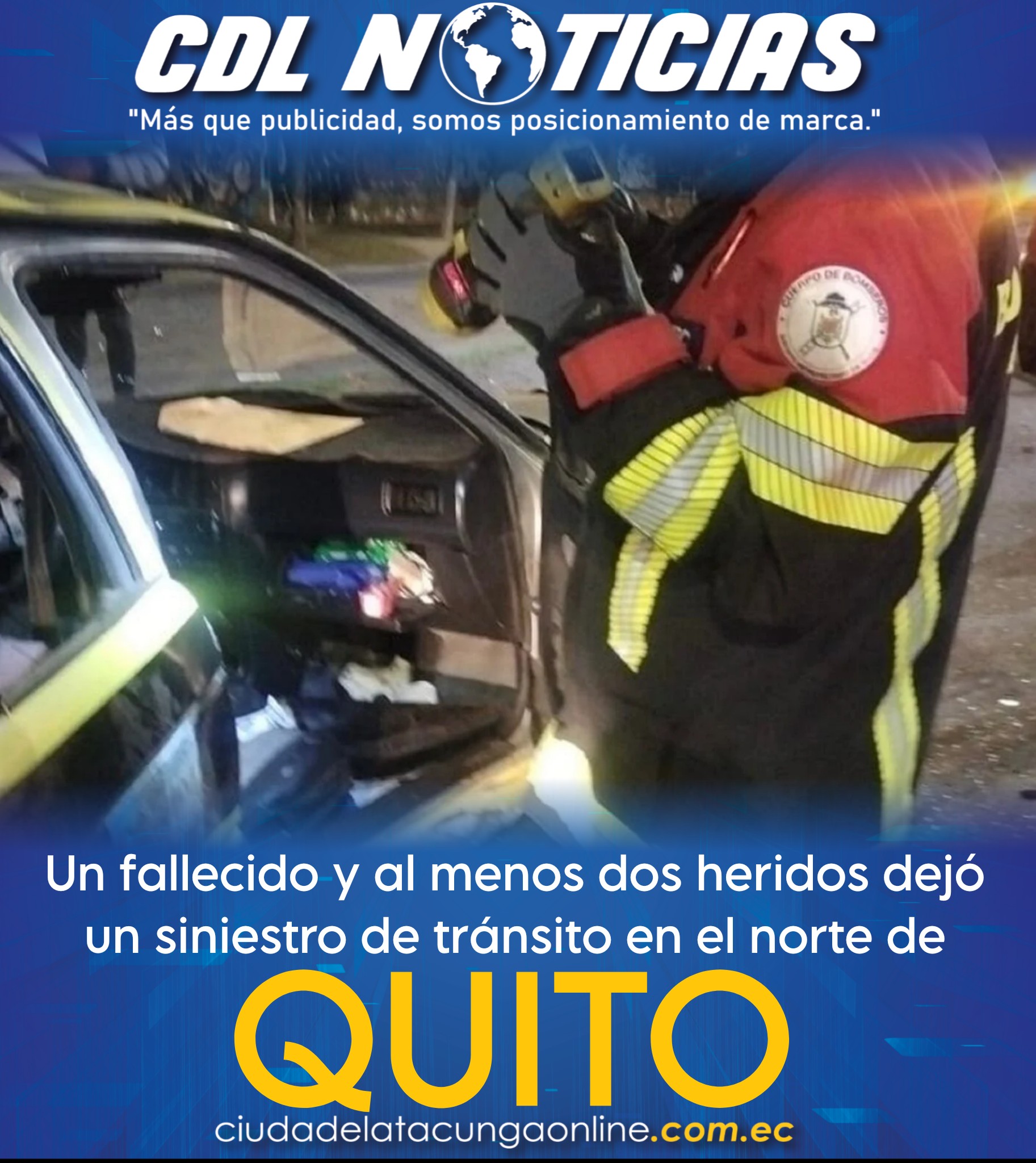 Un fallecido y al menos dos heridos dejó un siniestro de tránsito en el norte de Quito